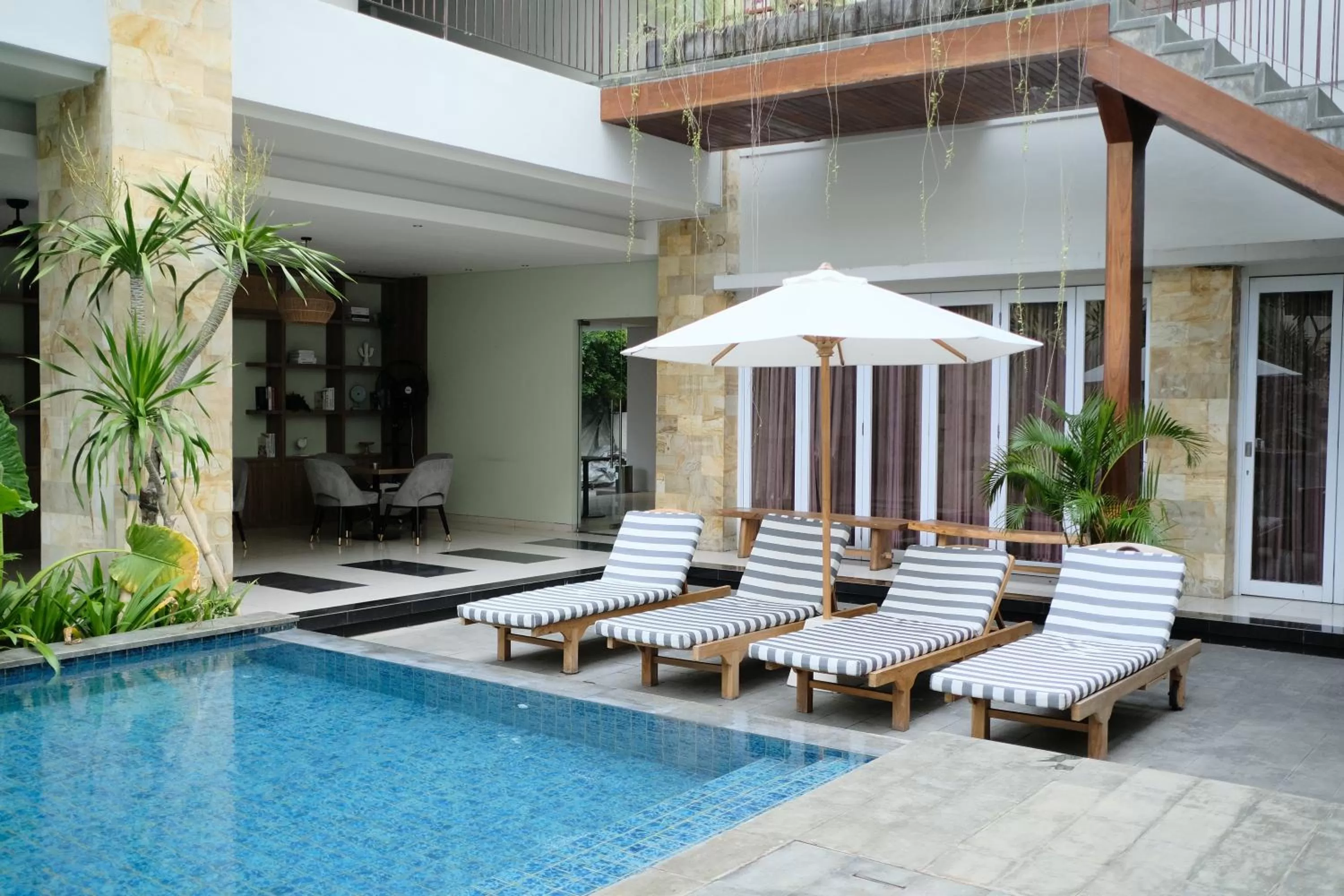 Pool view in Crystalkuta Hotel - Bali