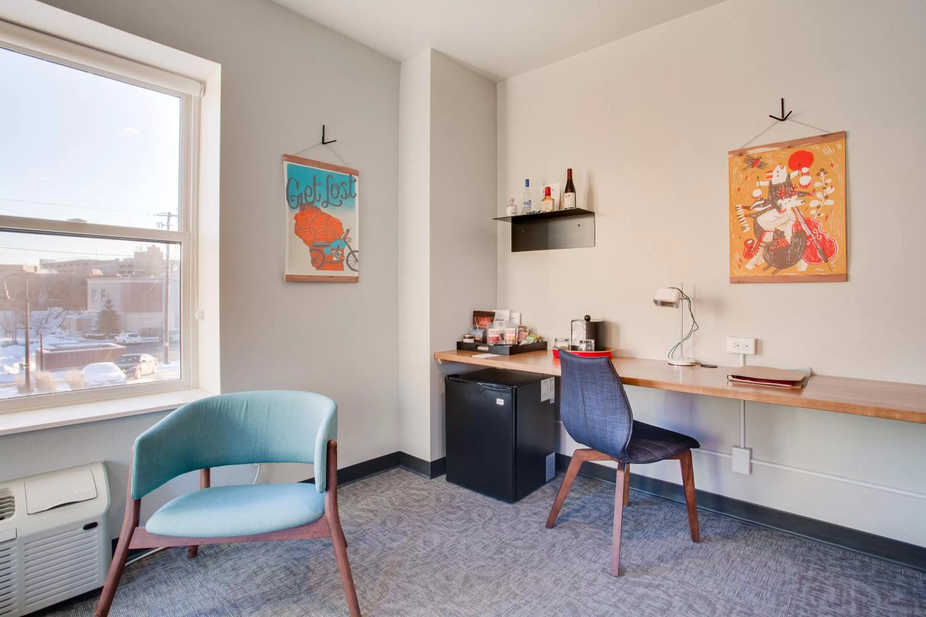 Living room in The Oxbow Hotel