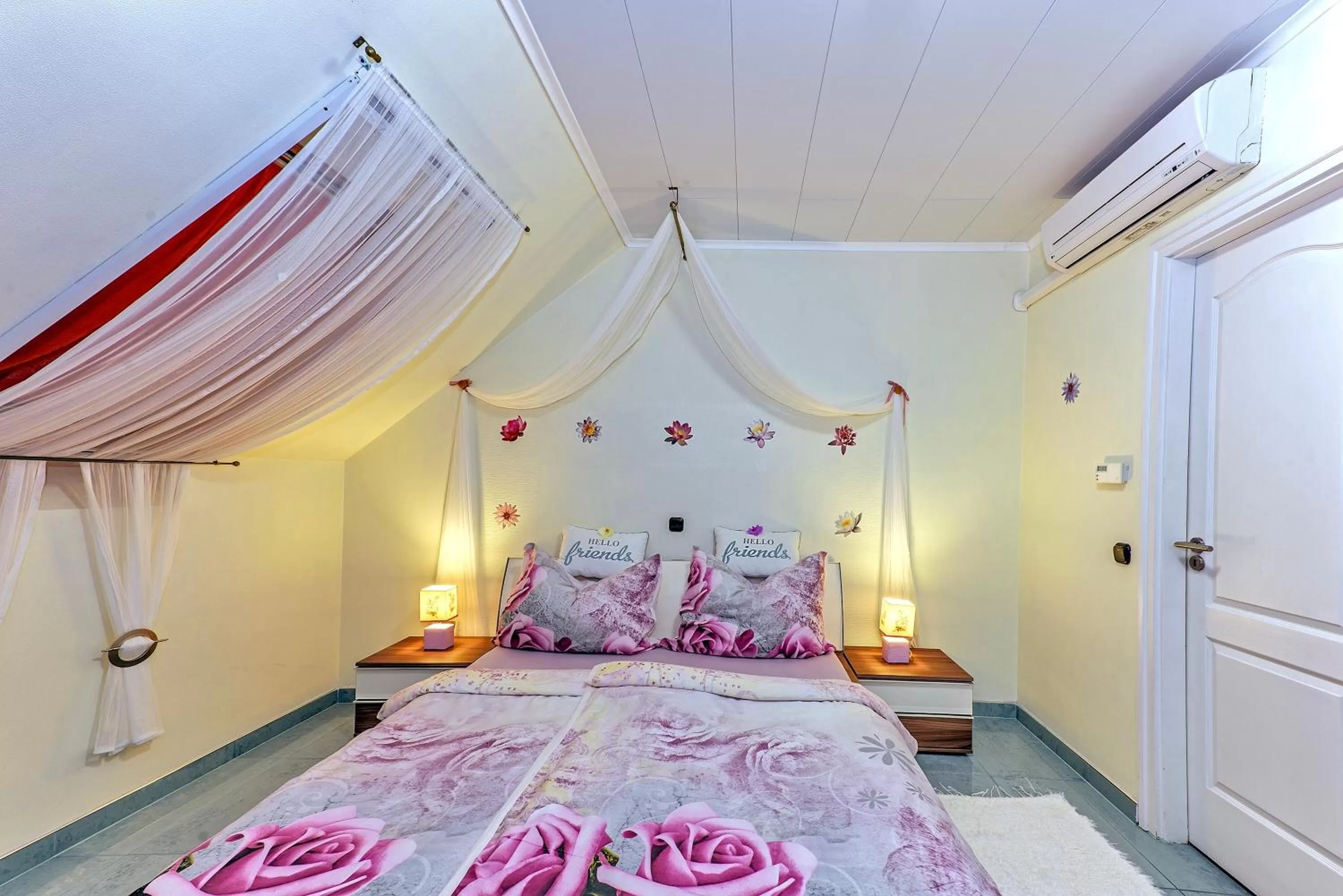 Bed in Vintiamo Apartmanok