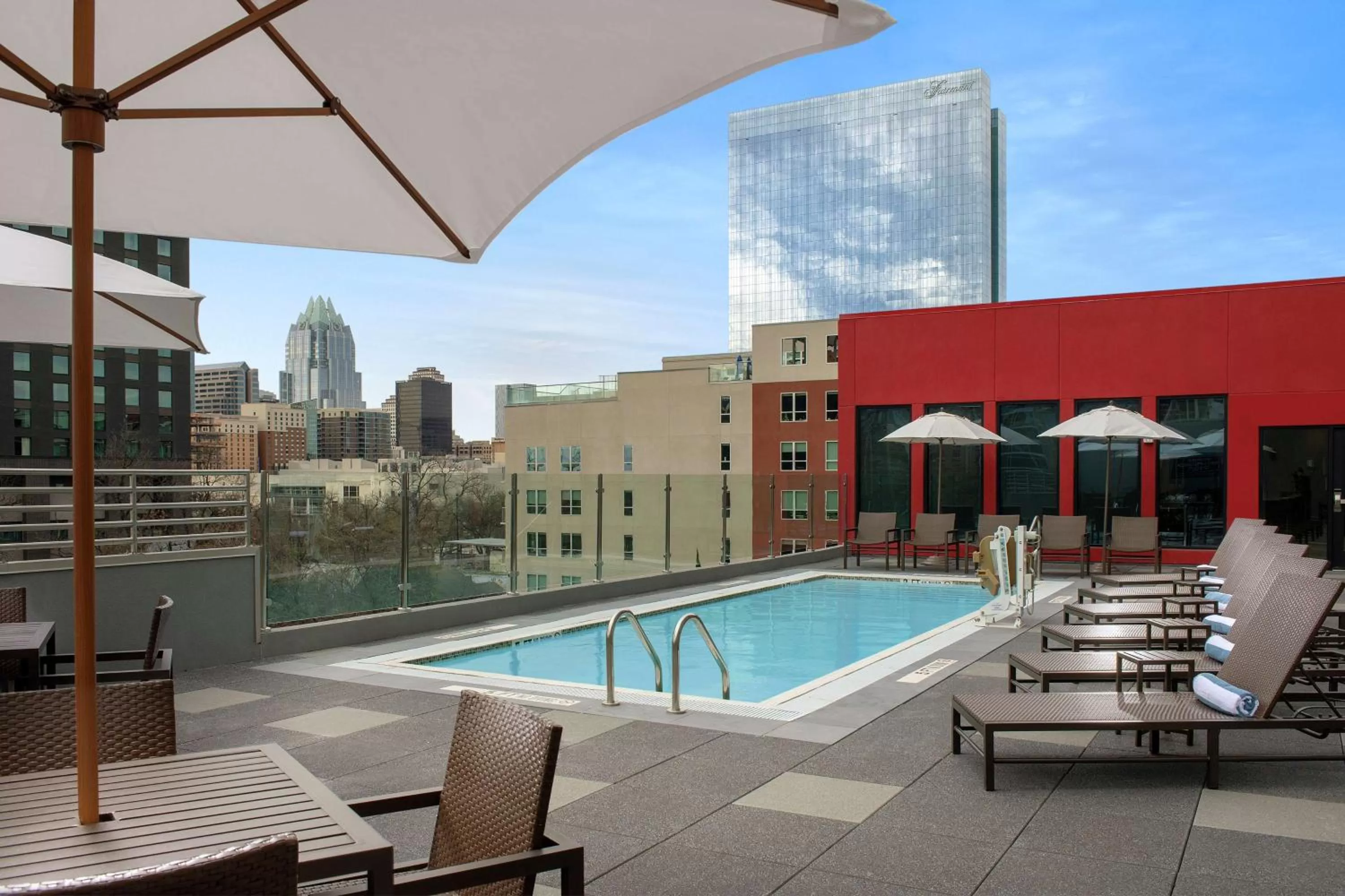 Pool view in Homewood Suites by Hilton Austin Downtown