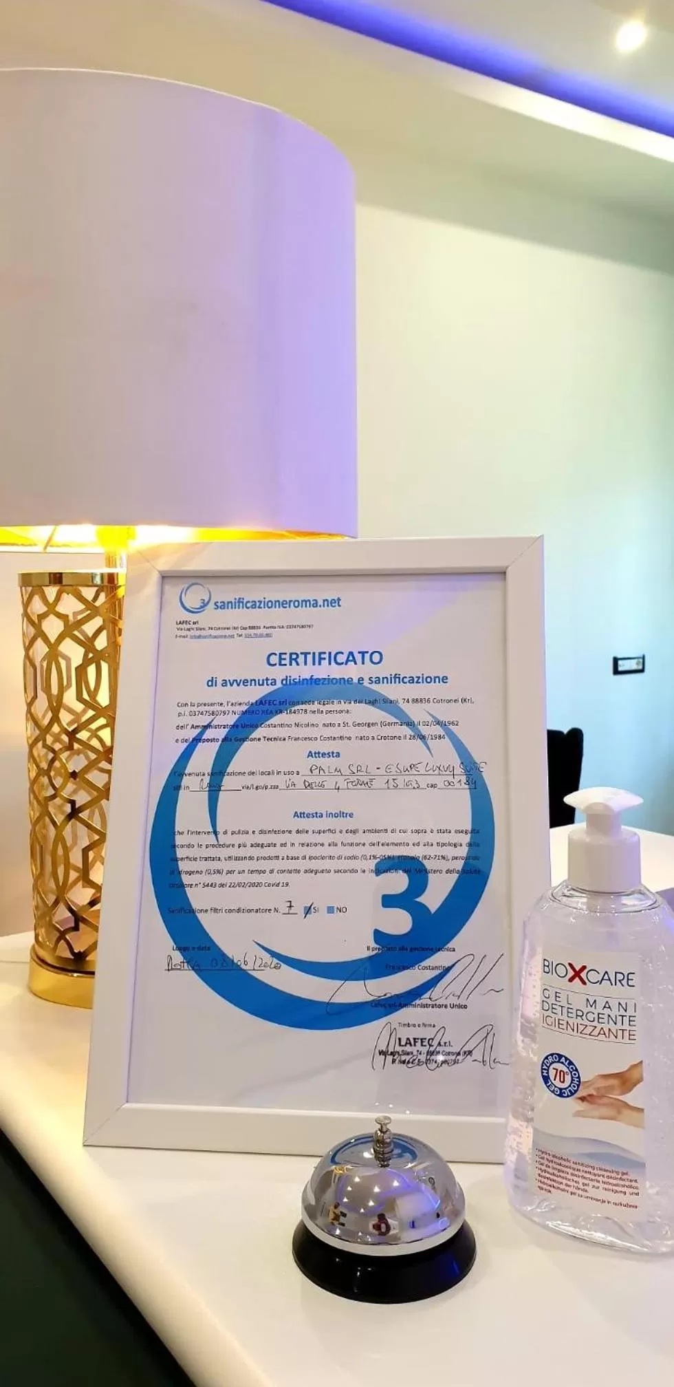 Certificate/Award in Escape Luxury Suite - CA Domus Collection