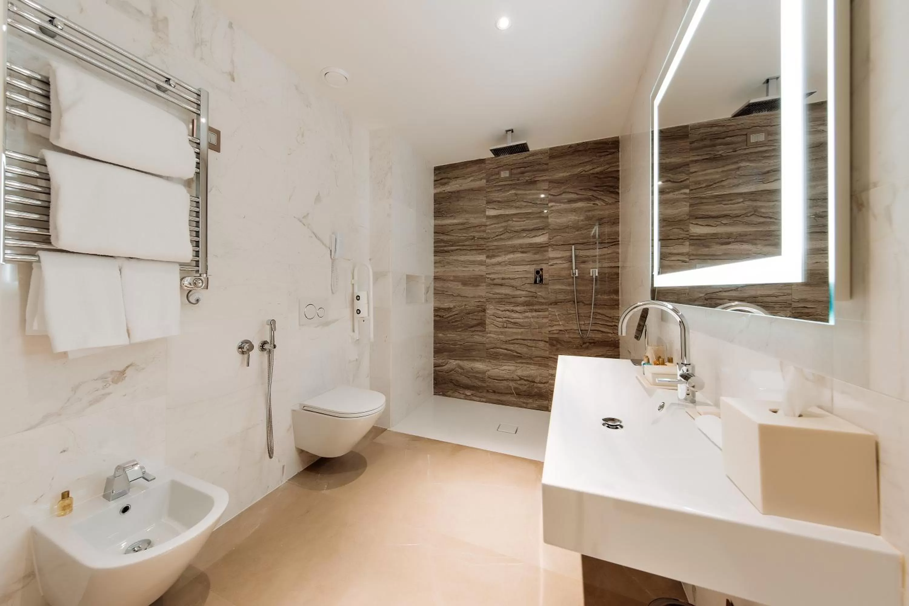 Shower in Aleph Rome Hotel, Curio Collection By Hilton