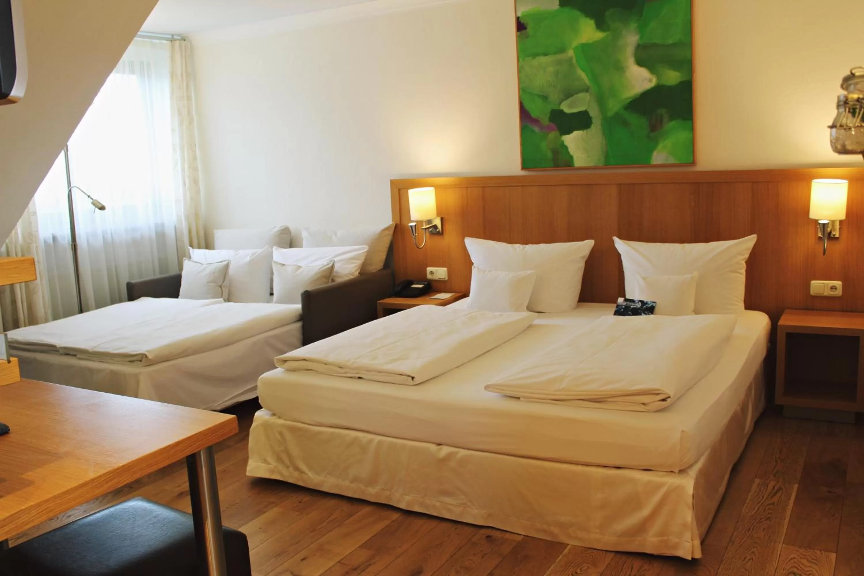 Photo of the whole room, Bed in Romantik Hotel Hirschen