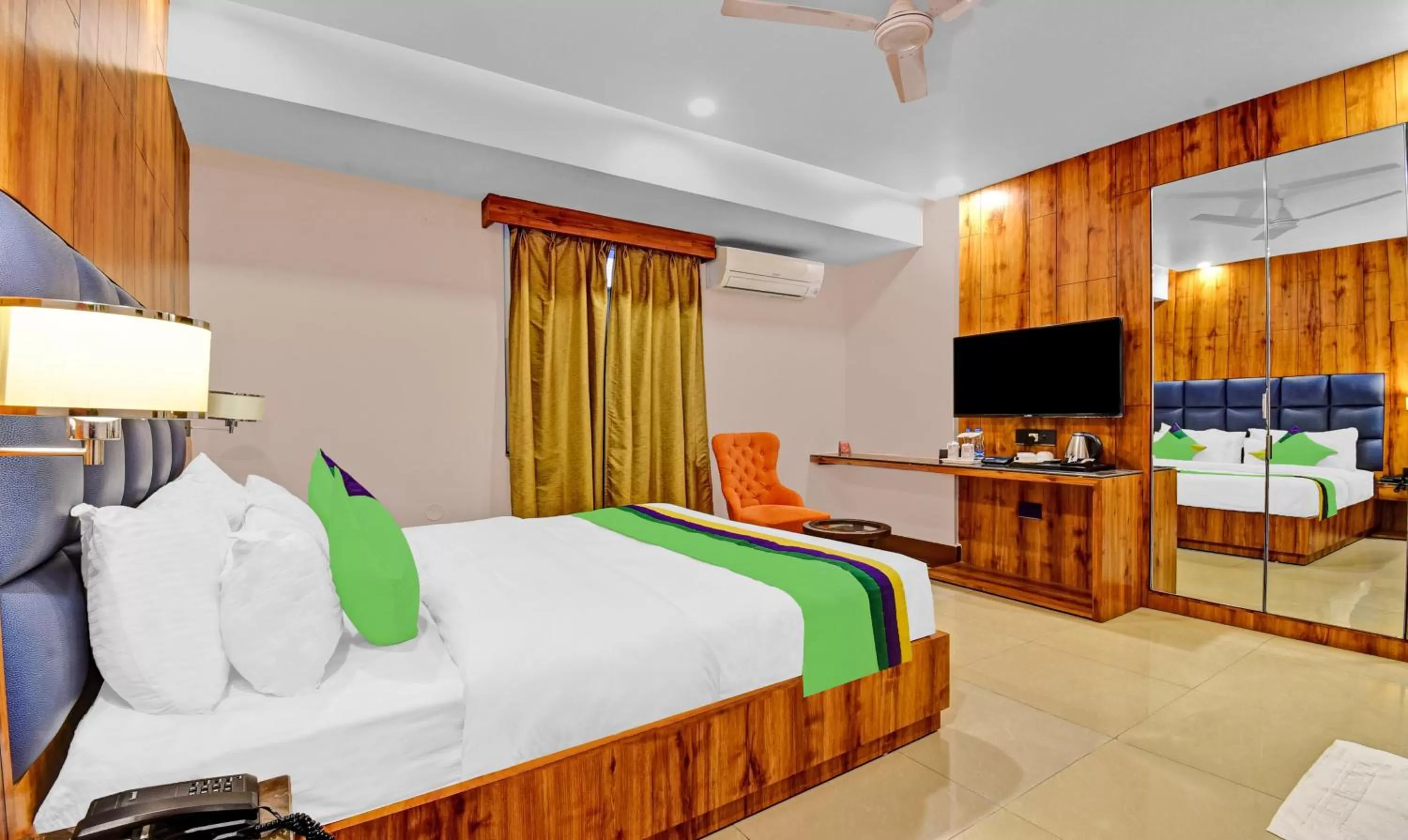 Bedroom, Bed in Treebo Trend The Pearl Bliss