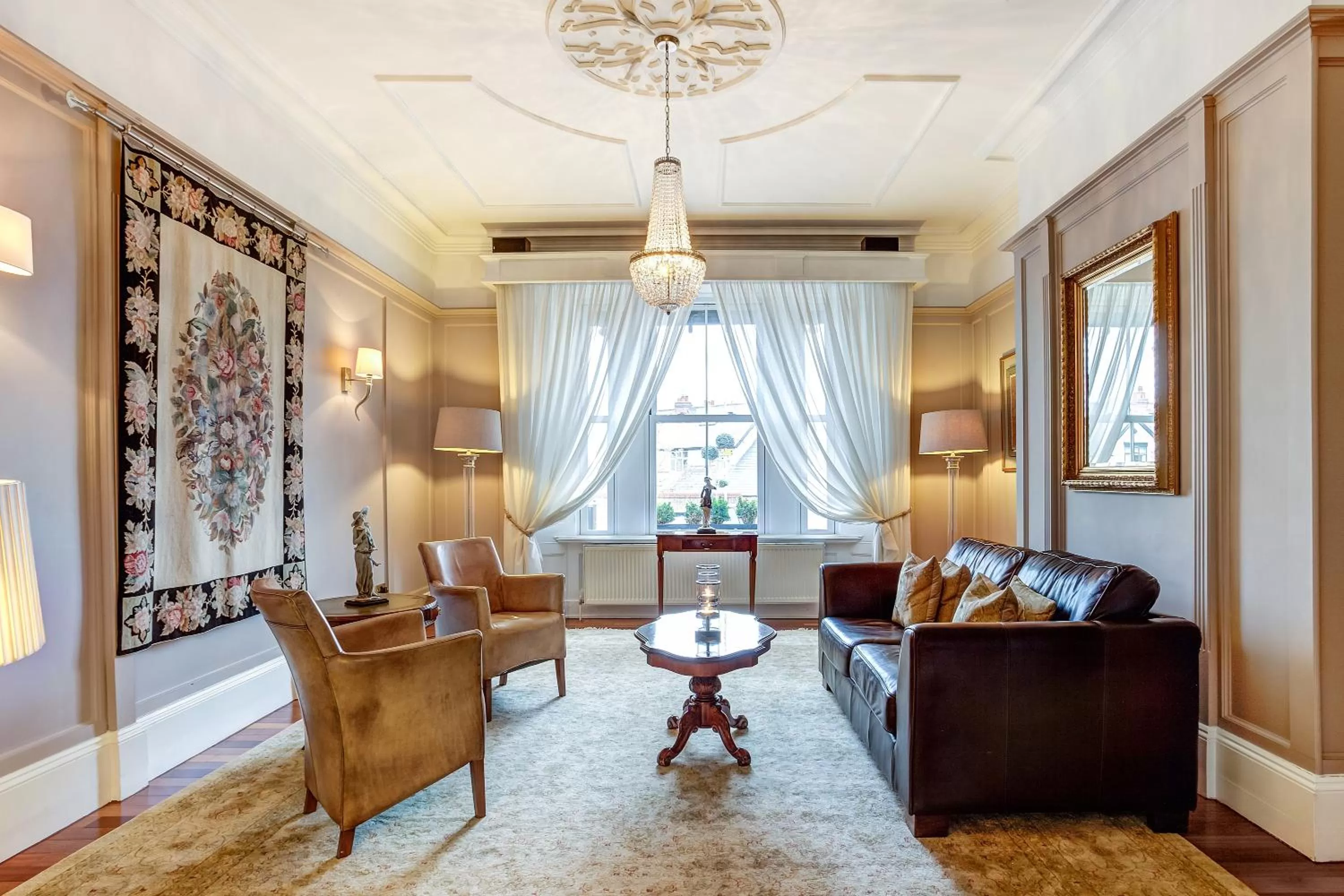 Seating area in Alexandra Court Hotel