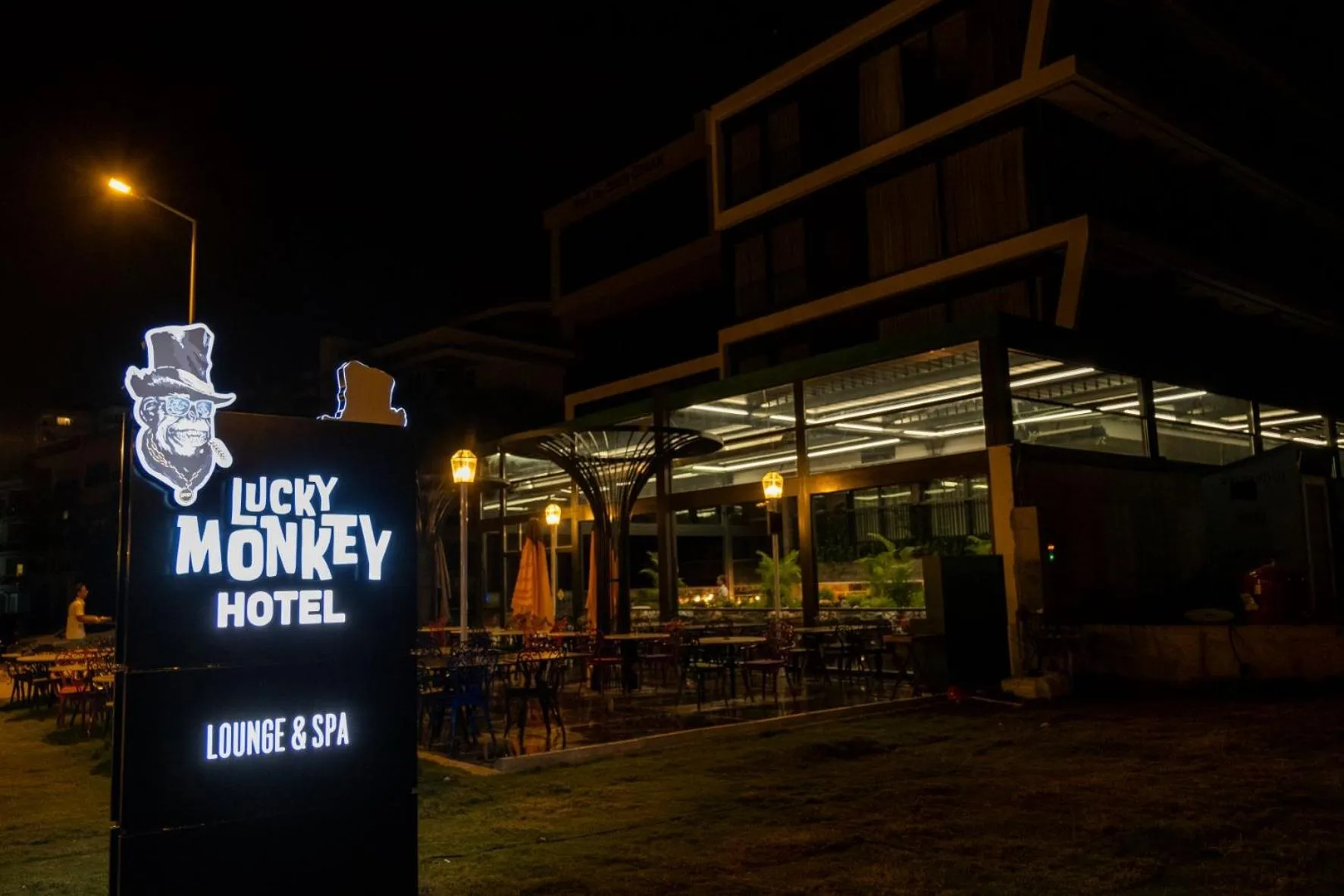 Property building in Lucky Monkey Hotel