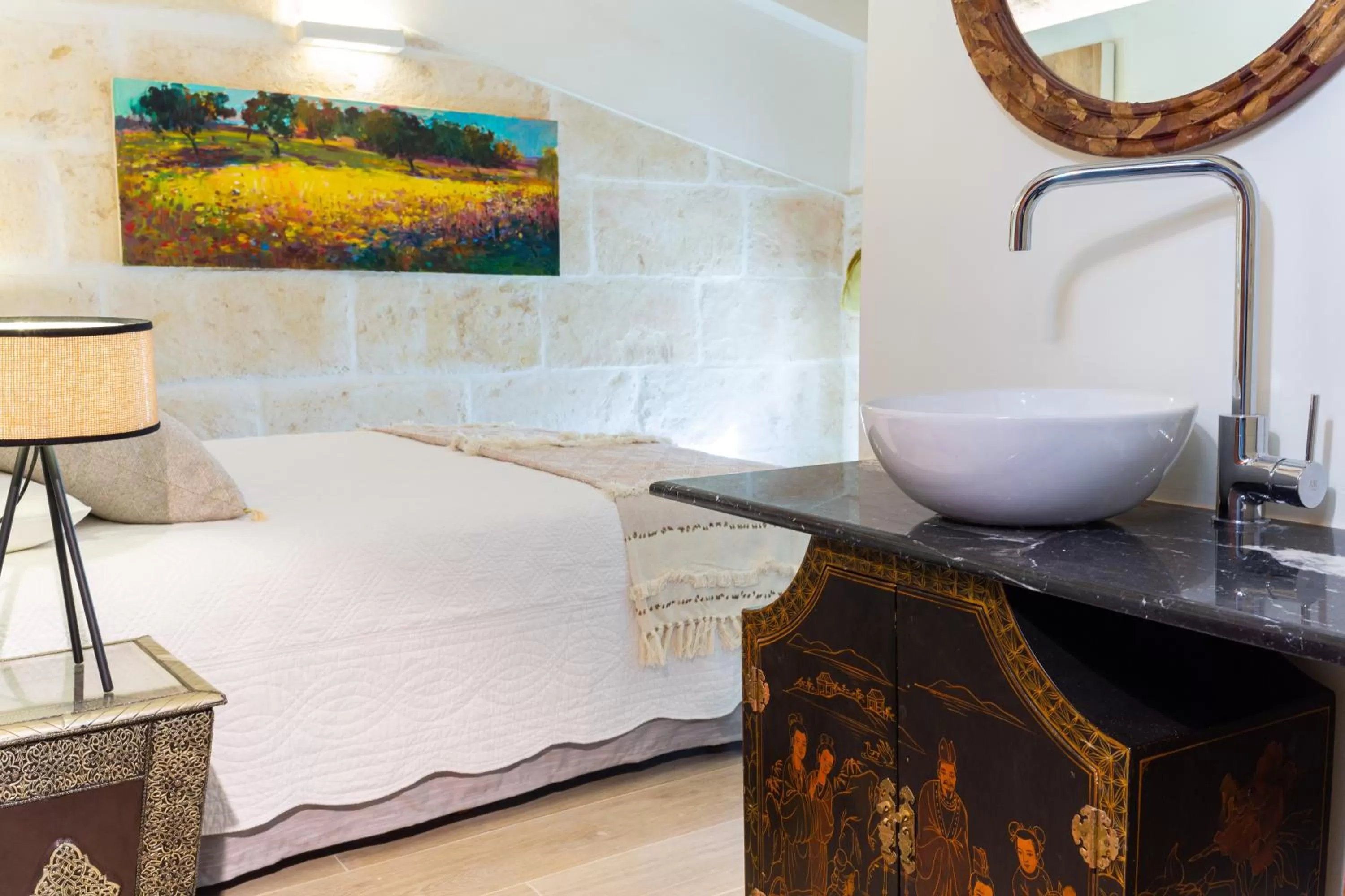 Bedroom, Bed in Flor de Mandarina