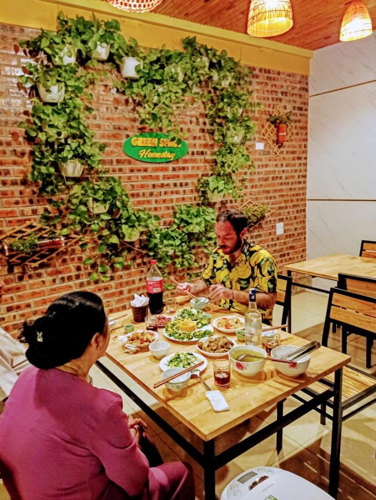 Dinner in Green Space Homestay