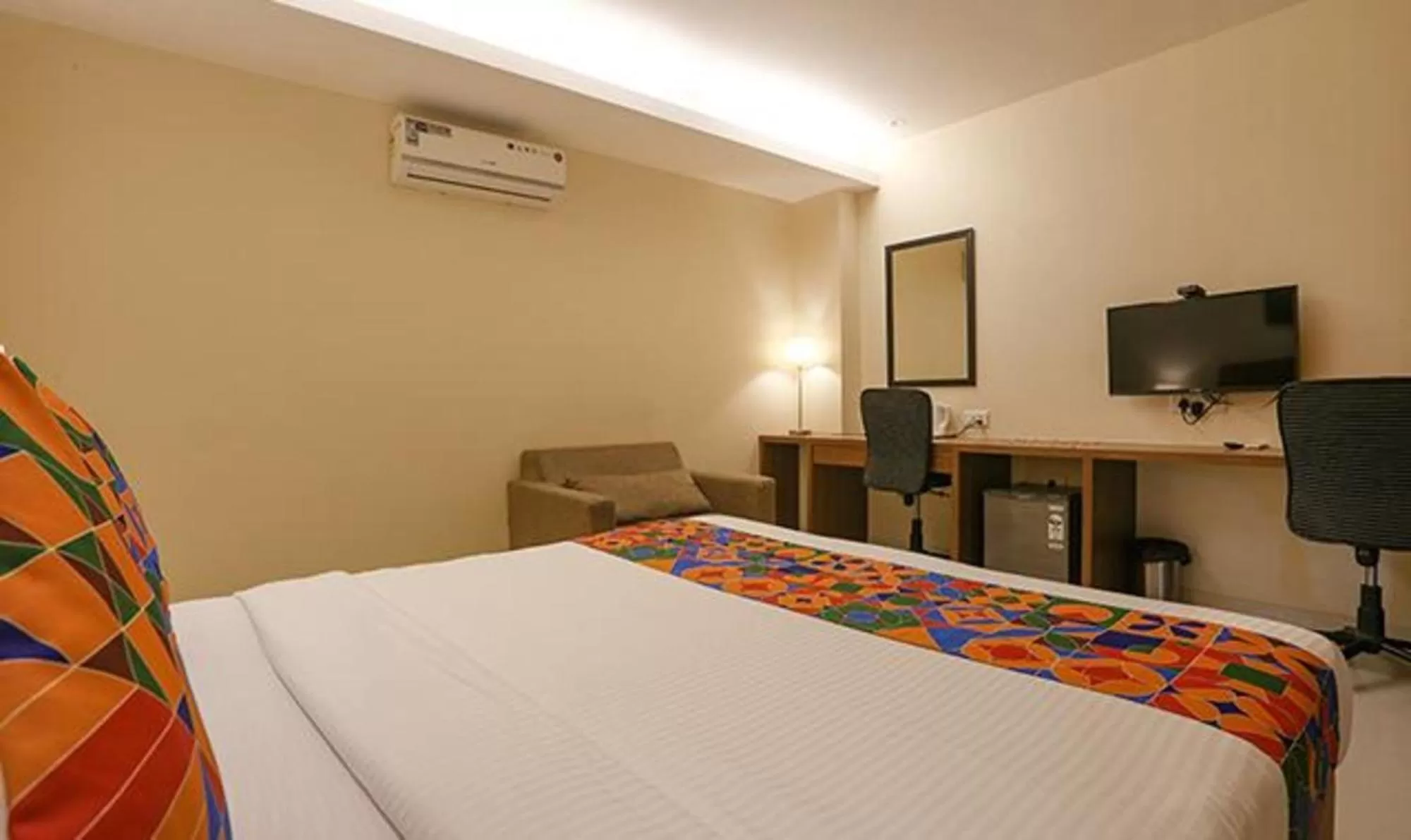 Bed in FabHotel Royal Mumbai International Airport