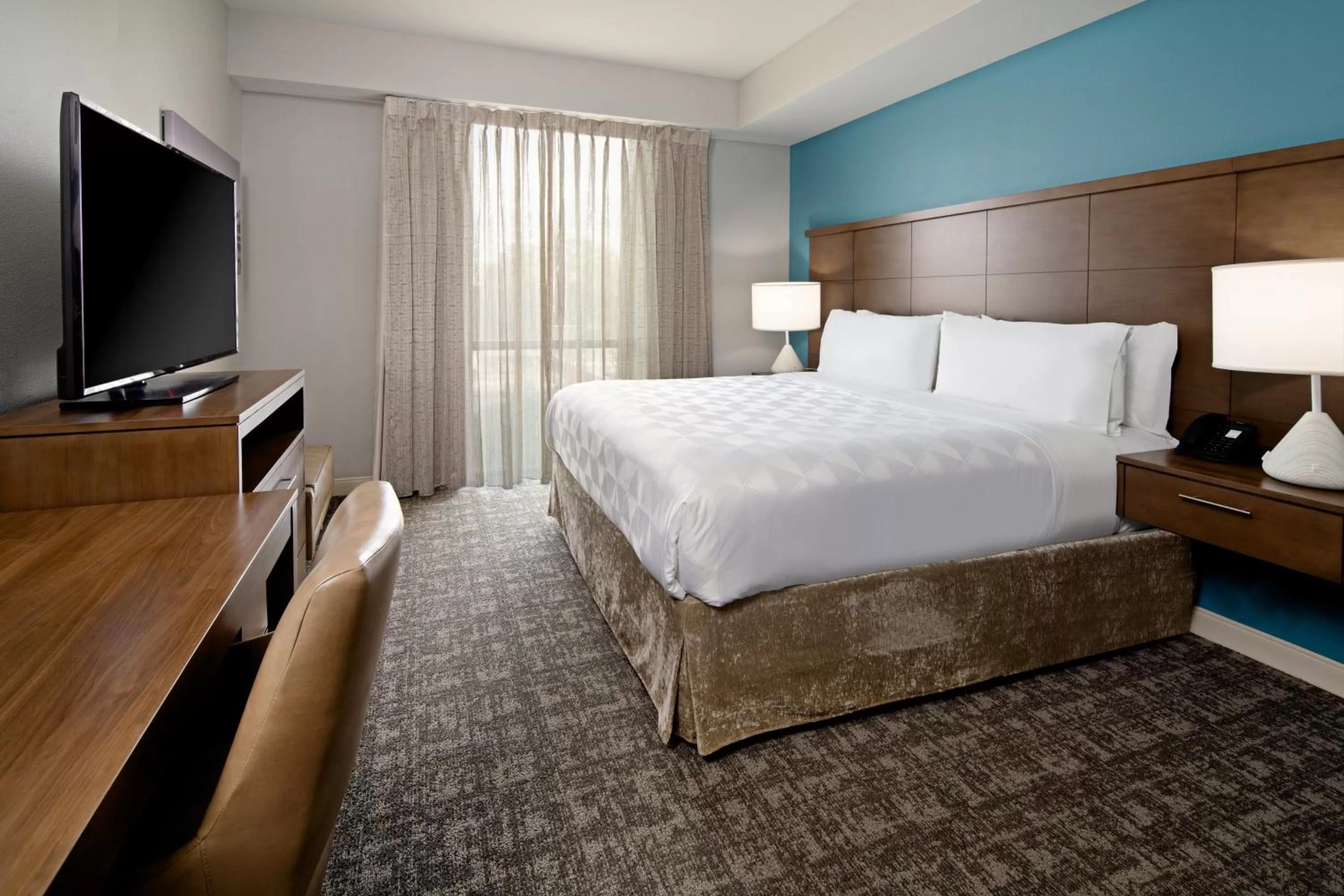 Bedroom, Bed in Staybridge Suites - Long Beach Airport by IHG