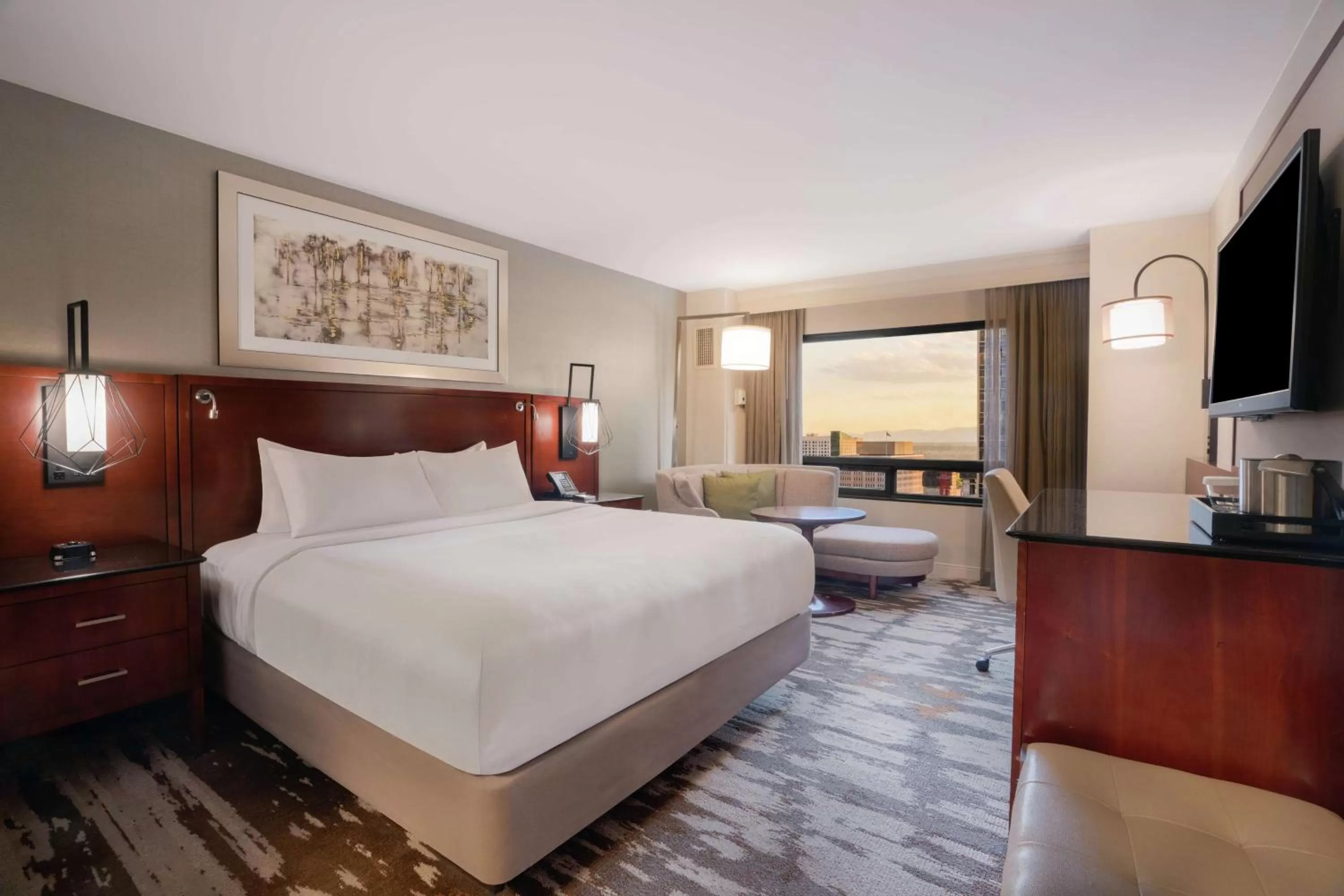 Living room, Bed in Hilton Denver City Center