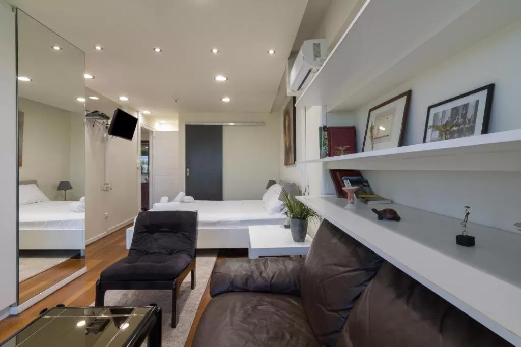 Bedroom, Bed in Arditou Akropolis Apartments-Suites