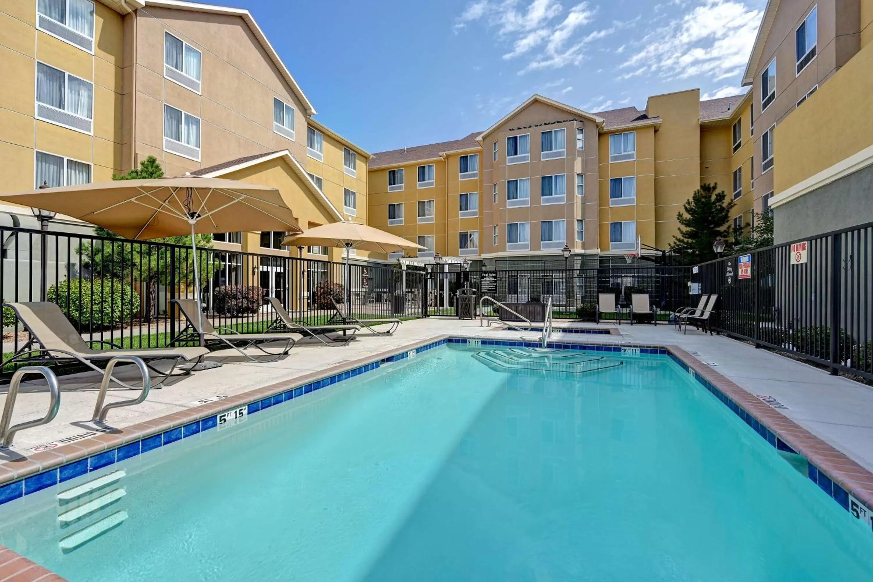 Pool view in Homewood Suites by Hilton Albuquerque Airport