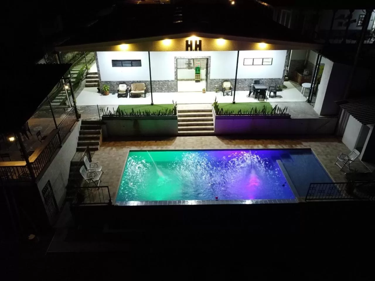 Night, Pool View in Hotel Casa campestre HH