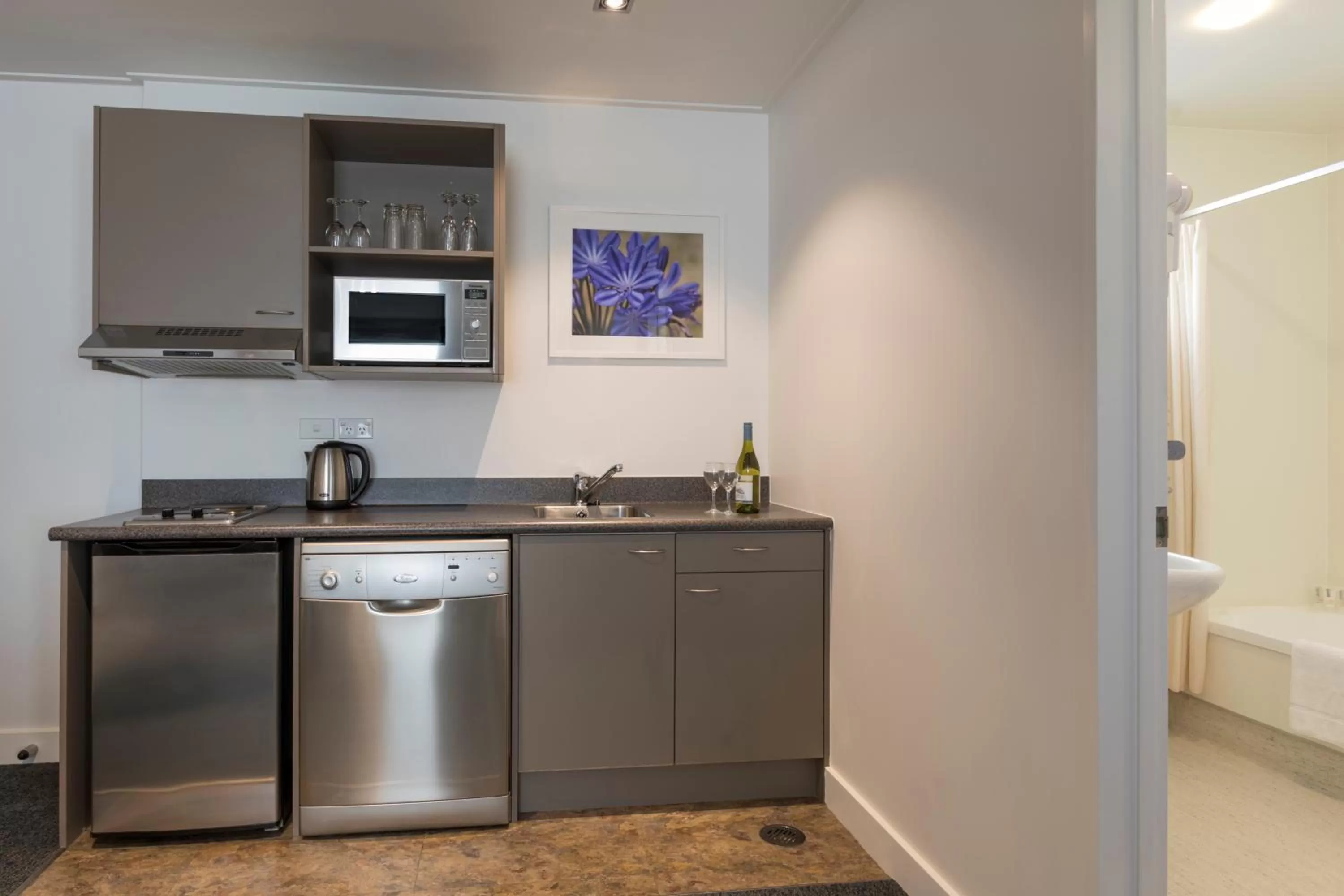 Kitchen or kitchenette in Quest Dunedin Serviced Apartments