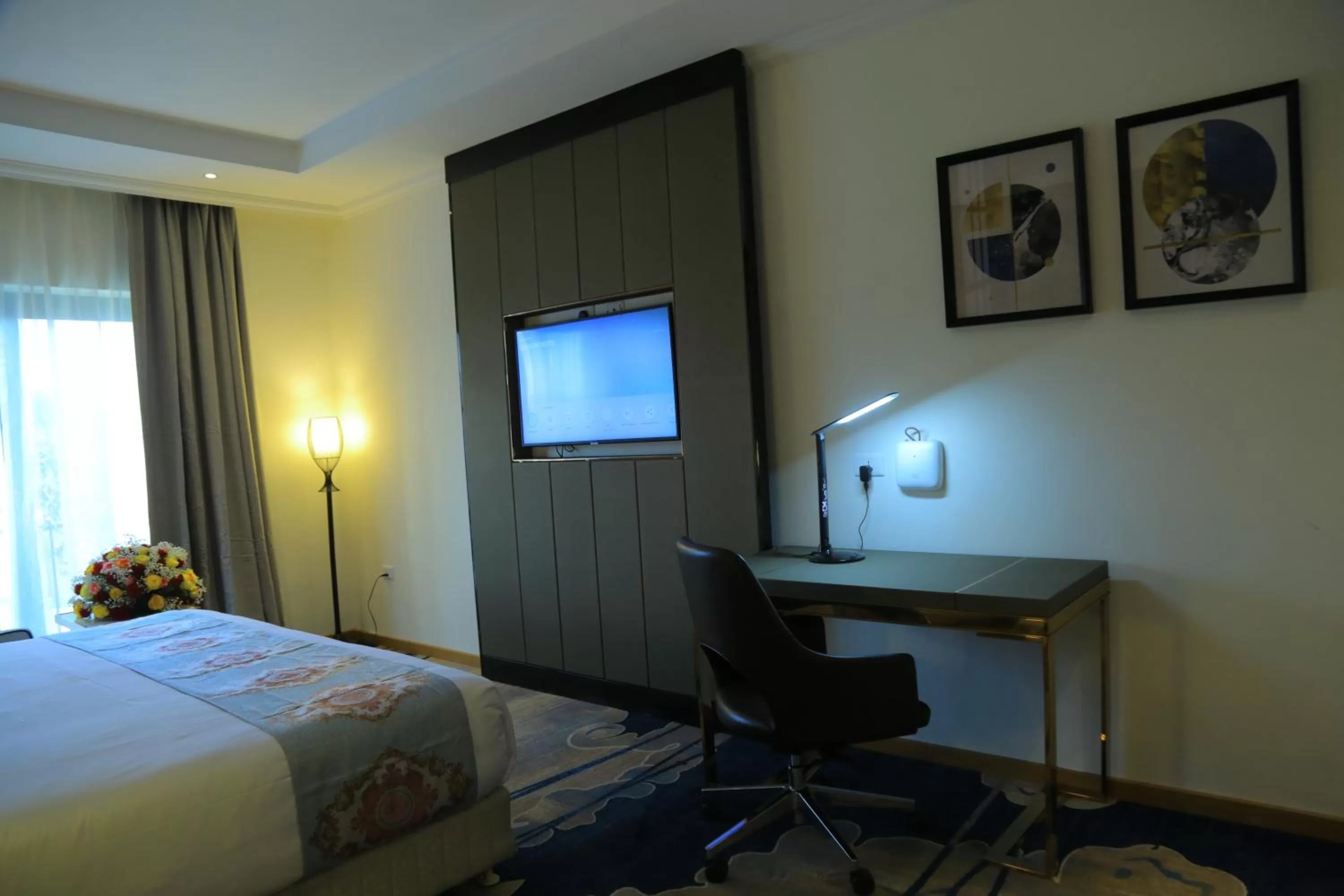 TV and multimedia, Bed in Check Inn Hotel Addis Ababa