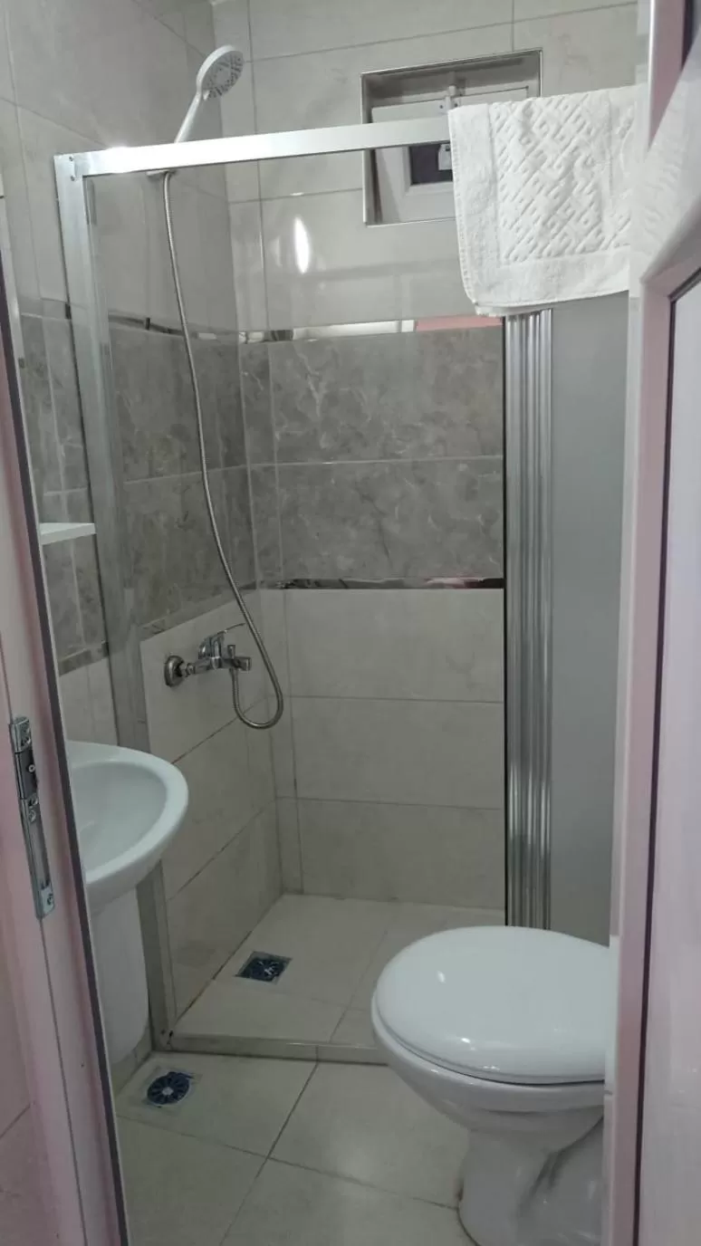 towels, Bathroom in Ali's Pension