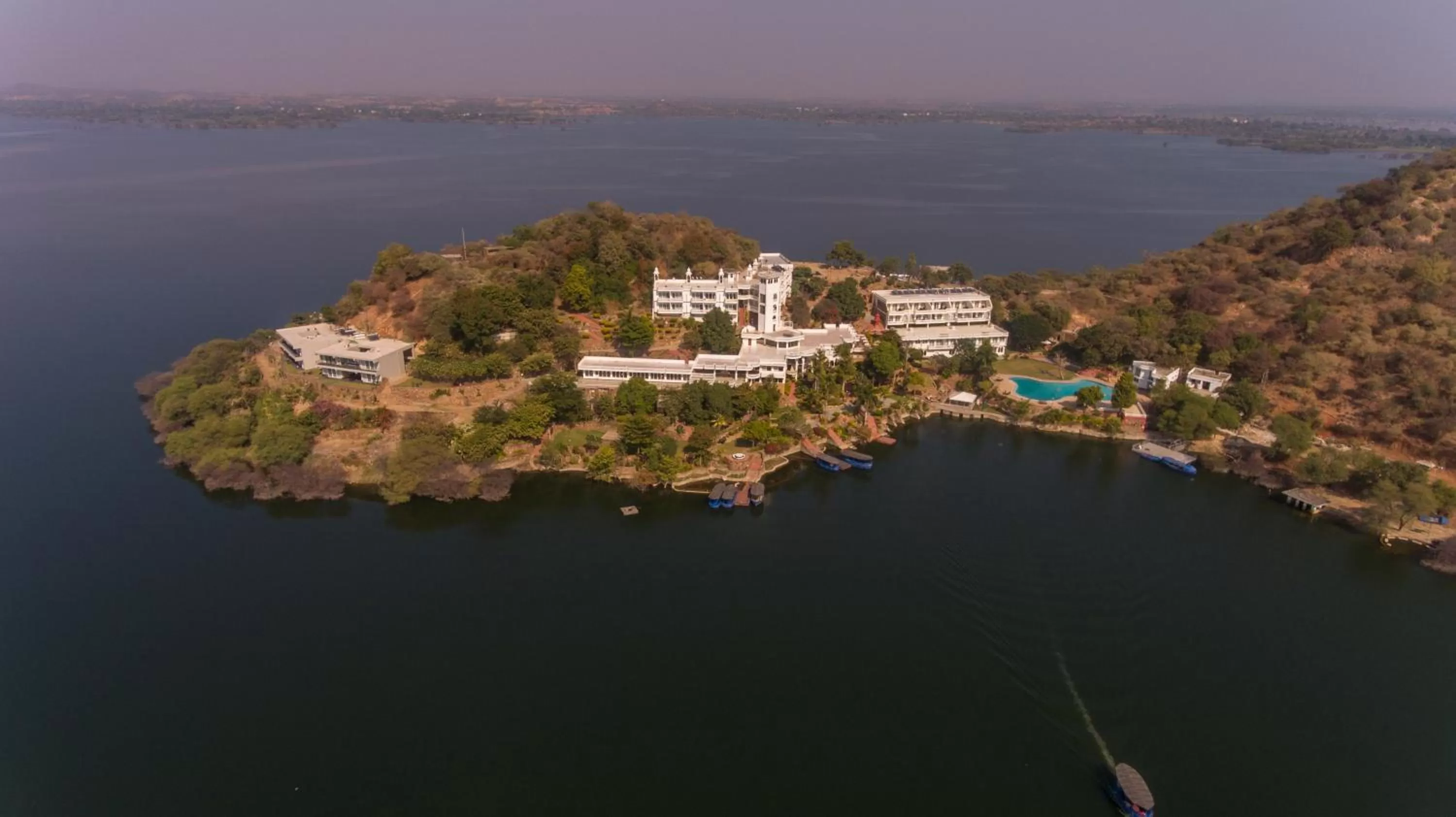 Bird's eye view in Jaisamand Island Resort
