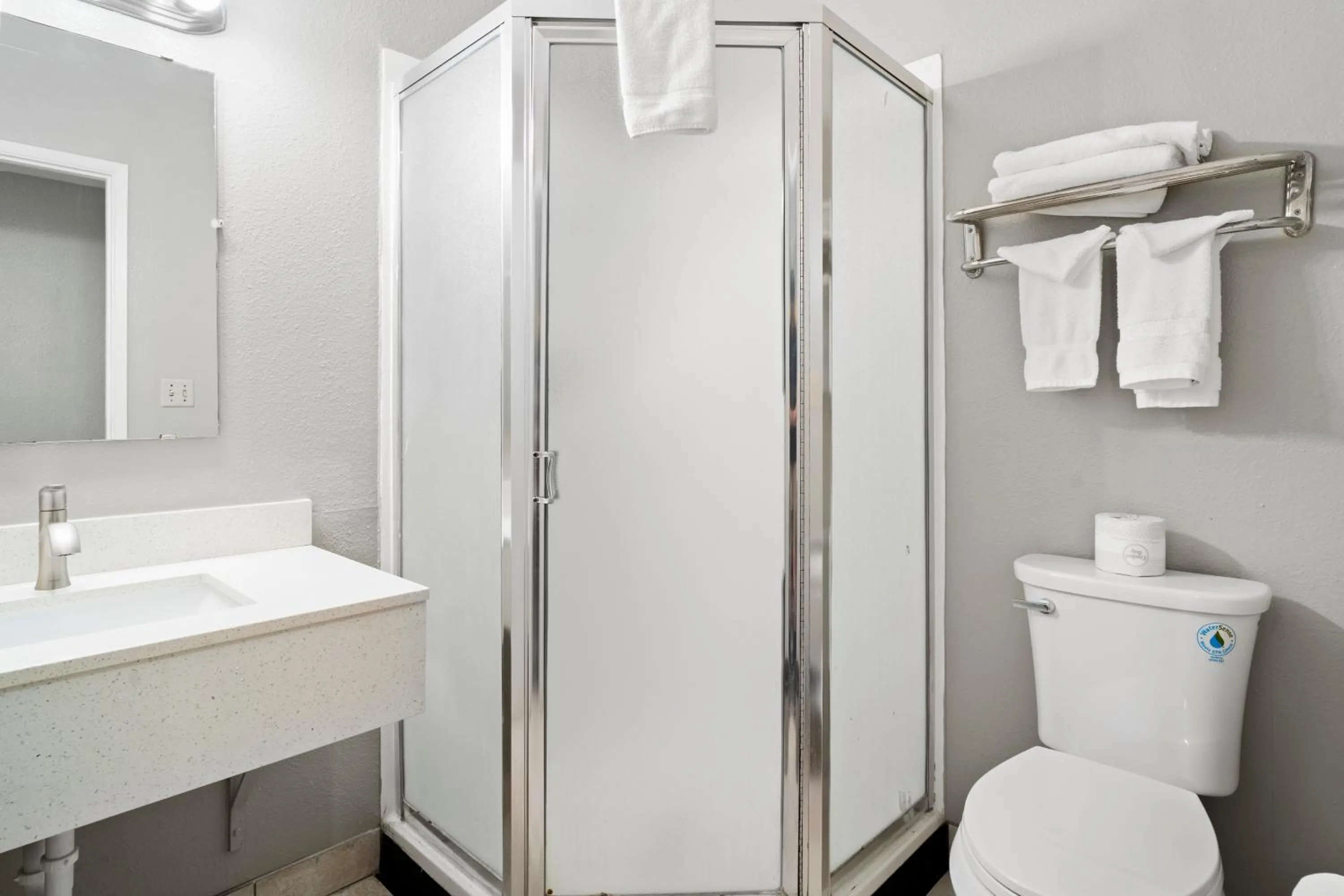 Bathroom in Travelers Inn Medford