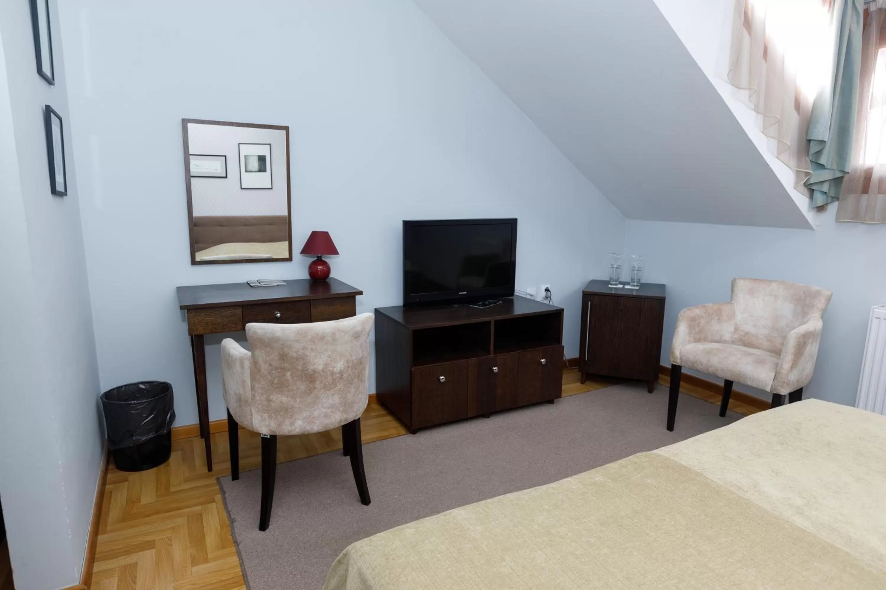 Decorative detail, TV/Entertainment Center in Art Garni Hotel