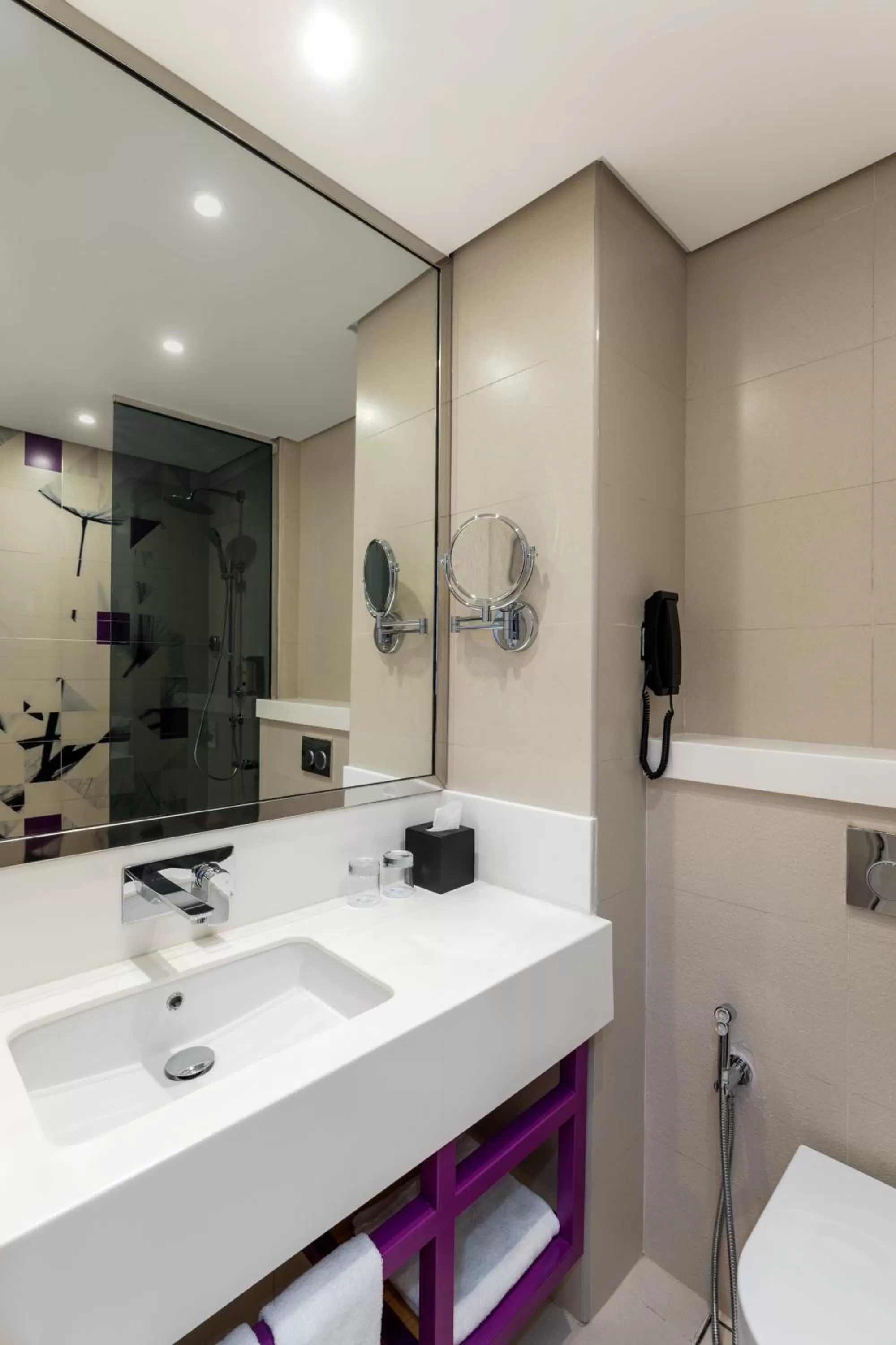 Shower in Studio M Al Barsha Hotel by Millennium
