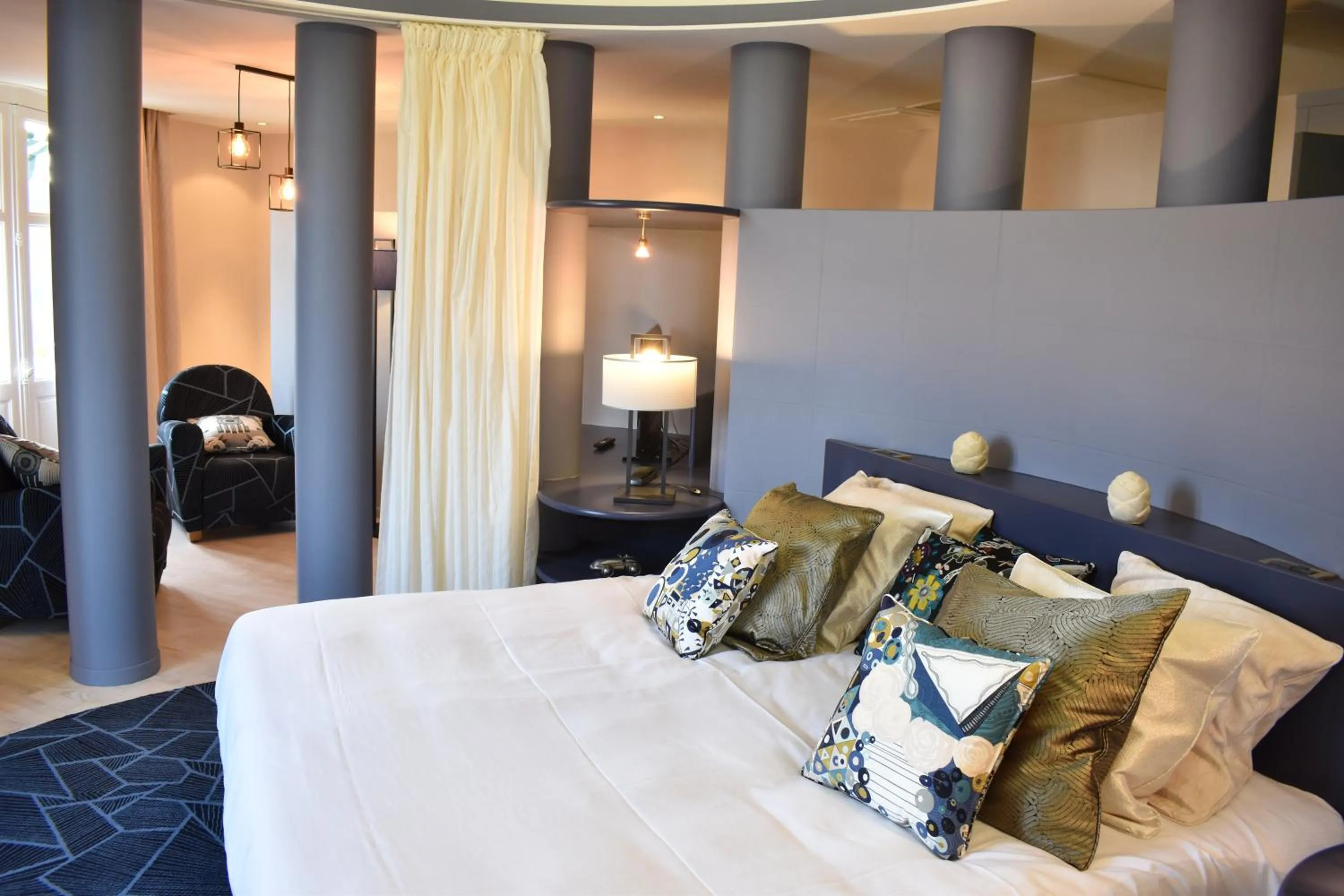 Bed in Logis Les Loges du Parc