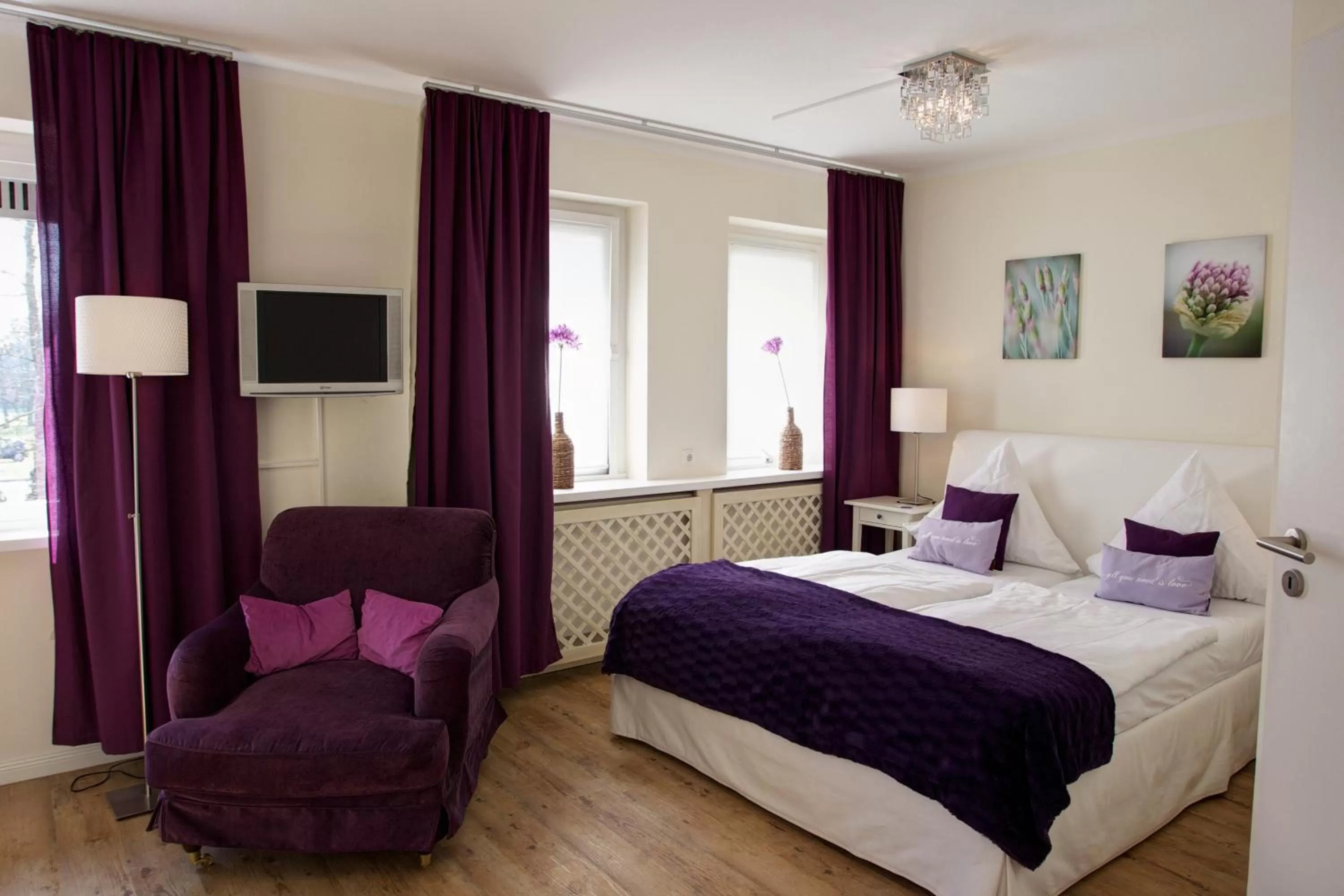 Bed in Das Frühstückshotel Sankt Peter-Ording