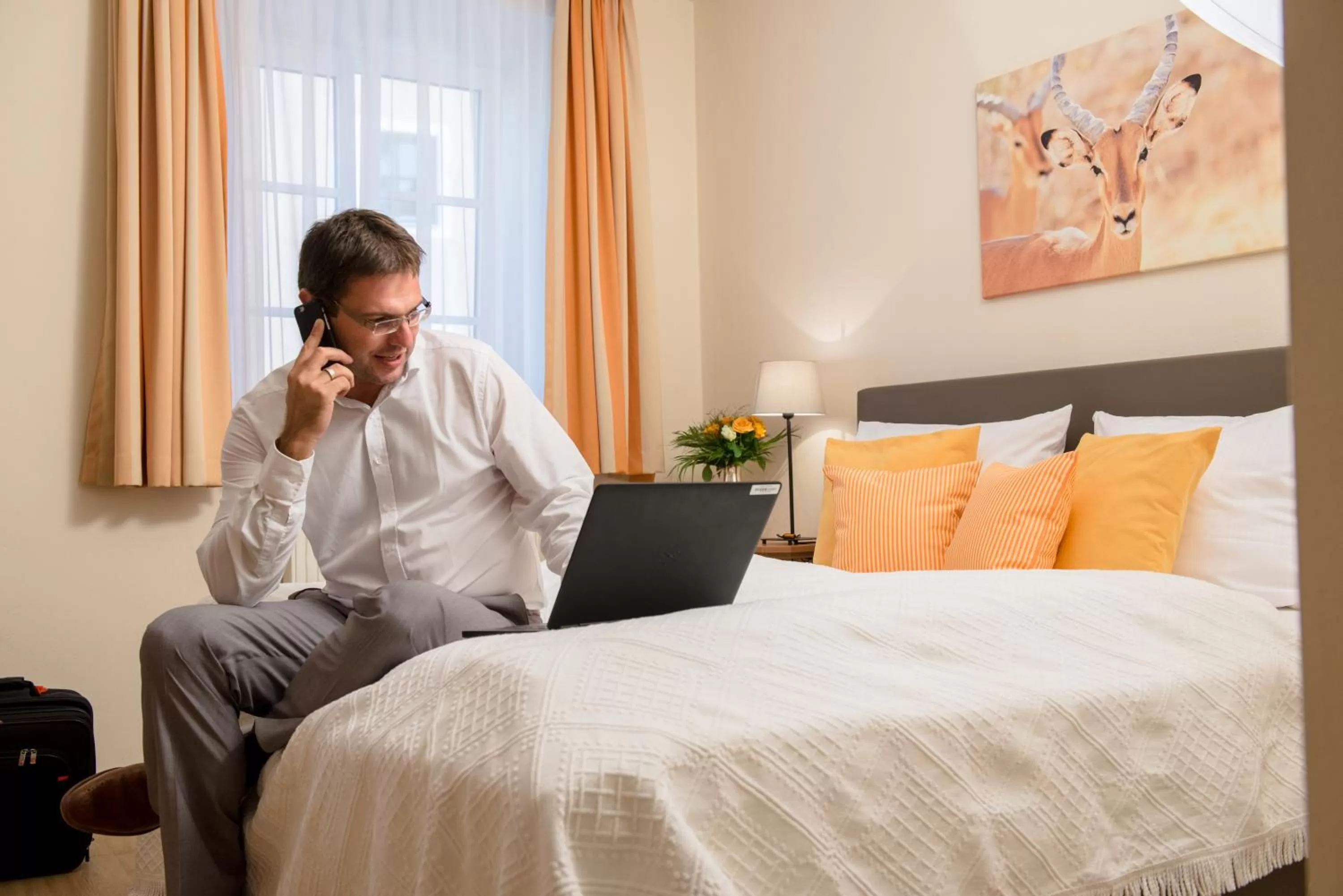 Bed in Boardinghouse Hotel Münchner Hof Pfarrkirchen