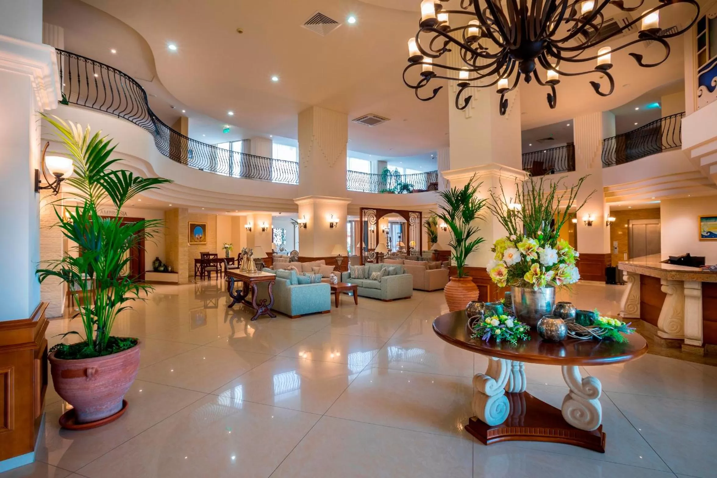 Lobby or reception in Aquamare Beach Hotel & Spa