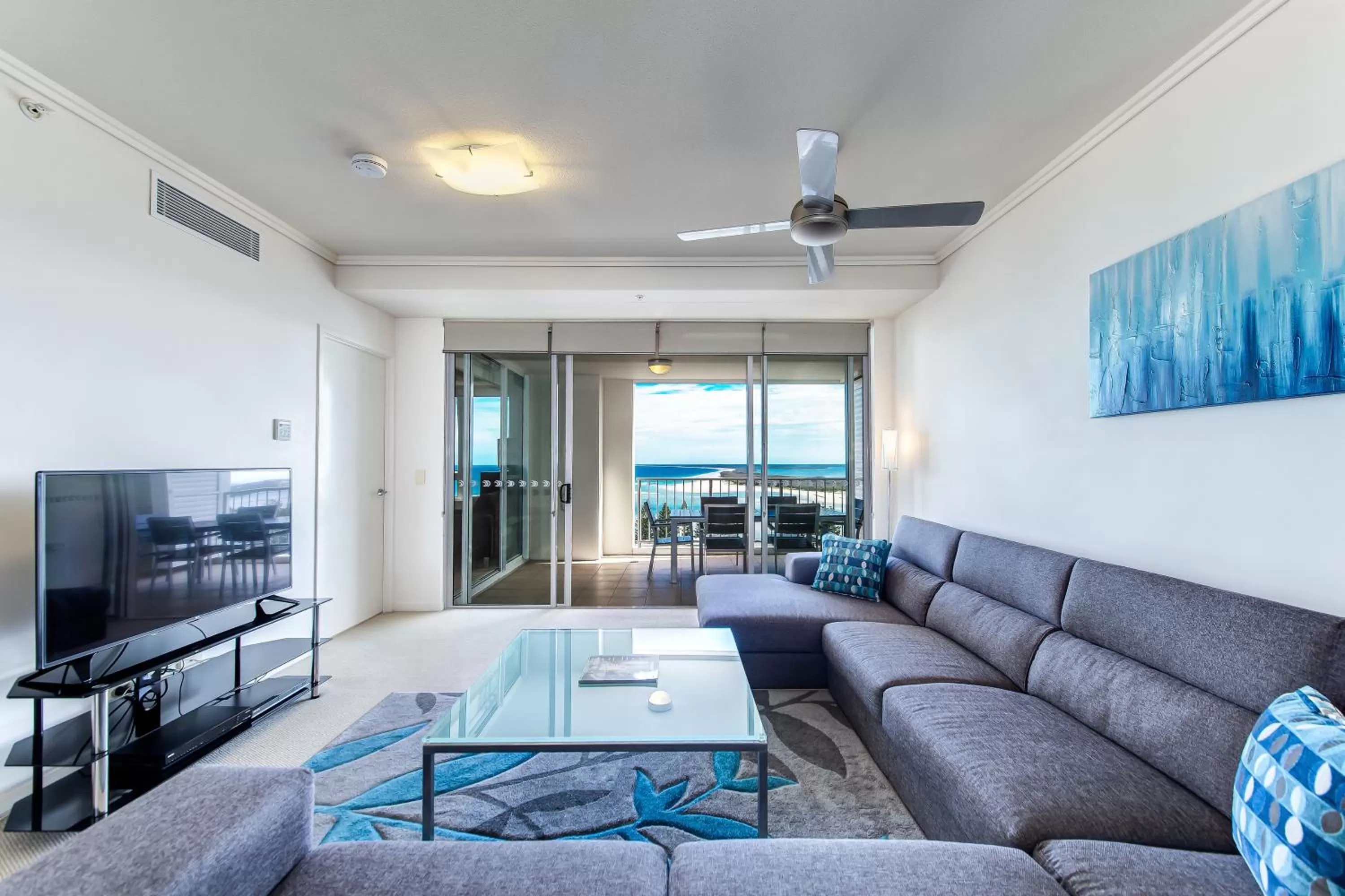 Living room in Aspect Caloundra