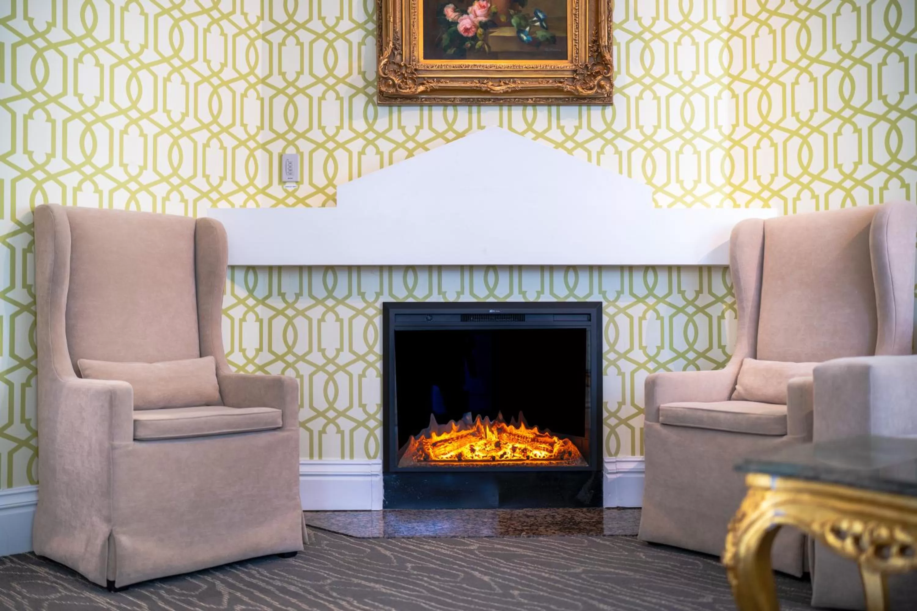 fireplace in The Bergson, BW Signature Collection