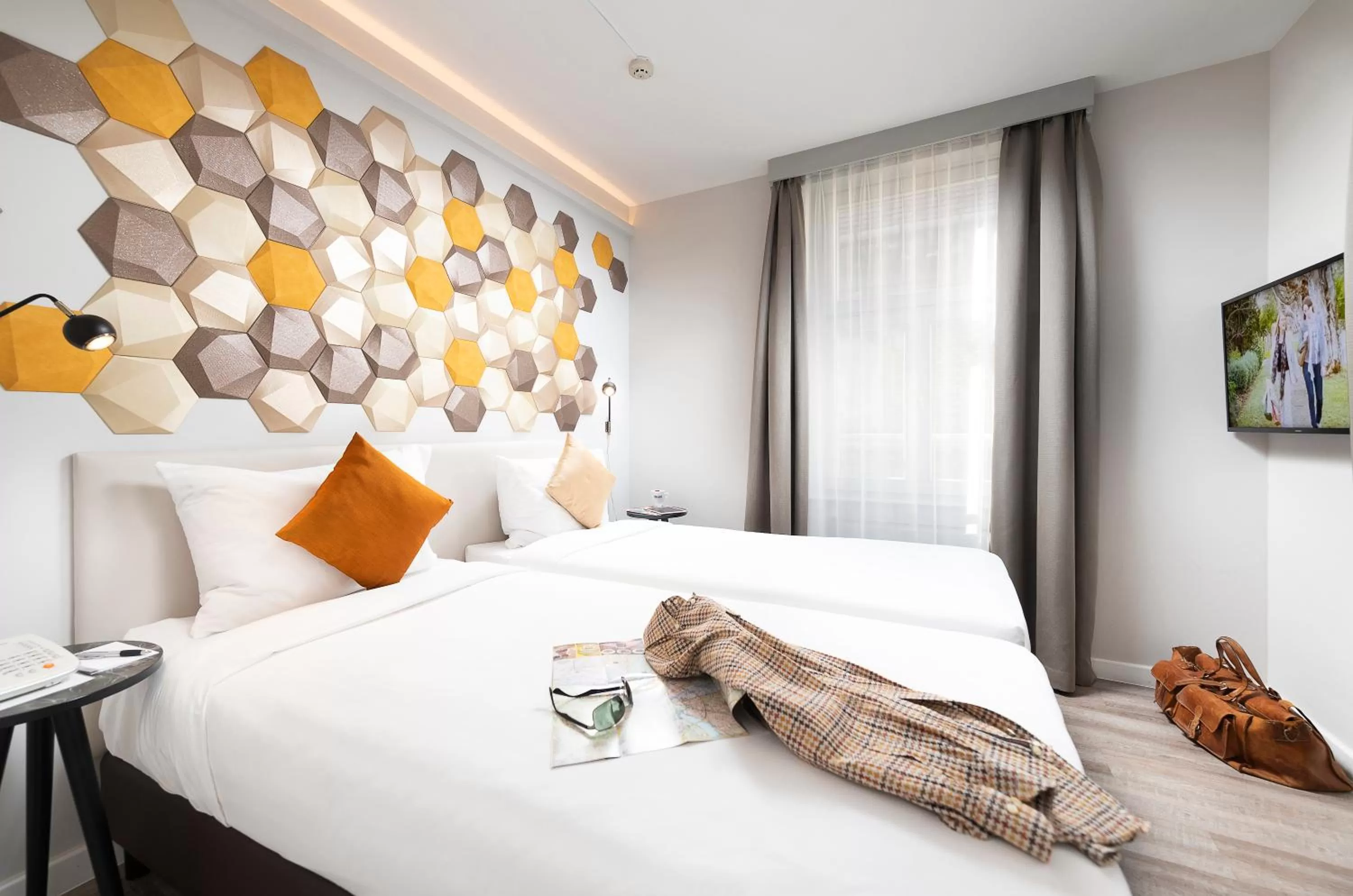 Bed in Three Corners Hotel Art