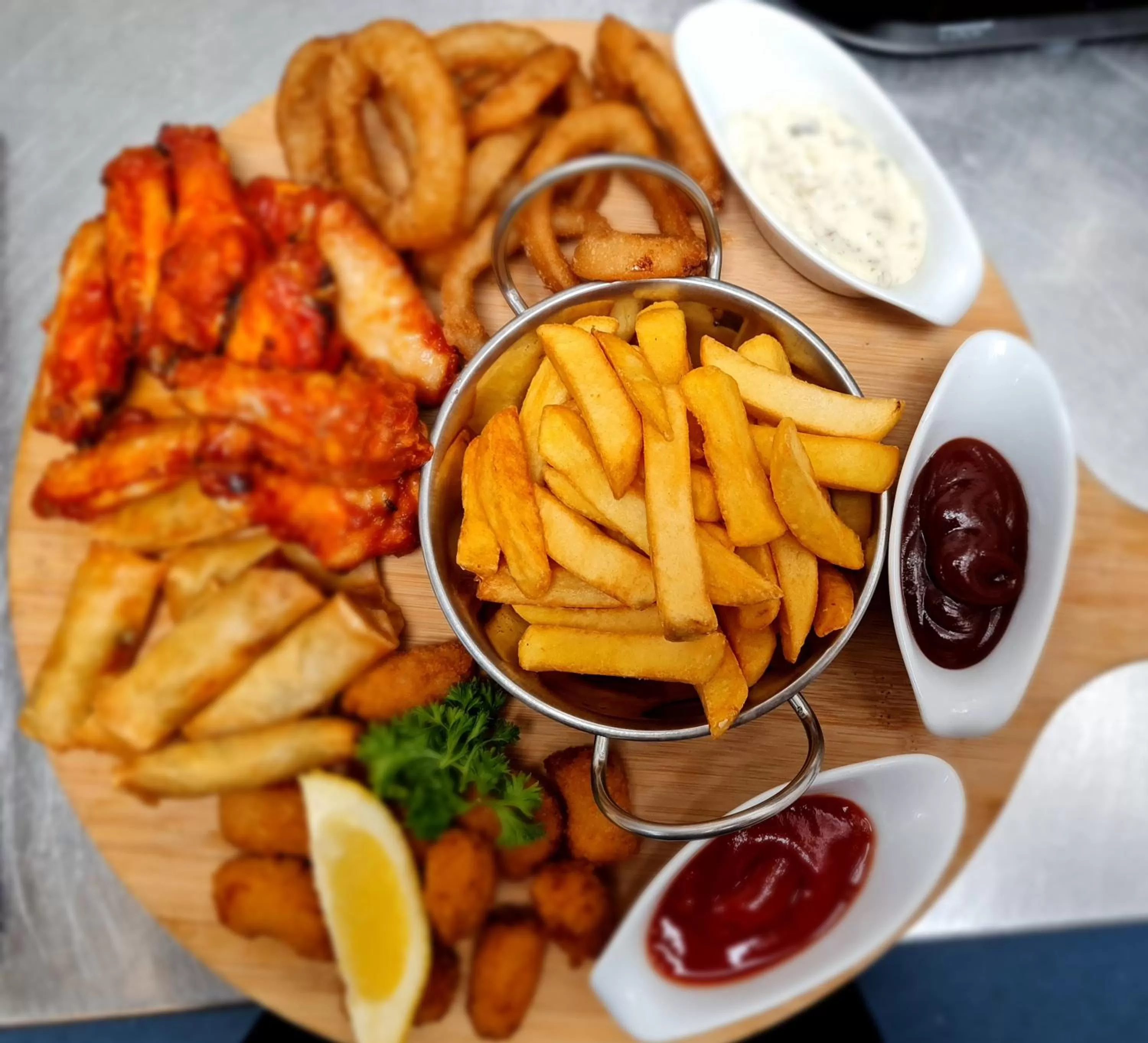 Food close-up in The Pelican Inn