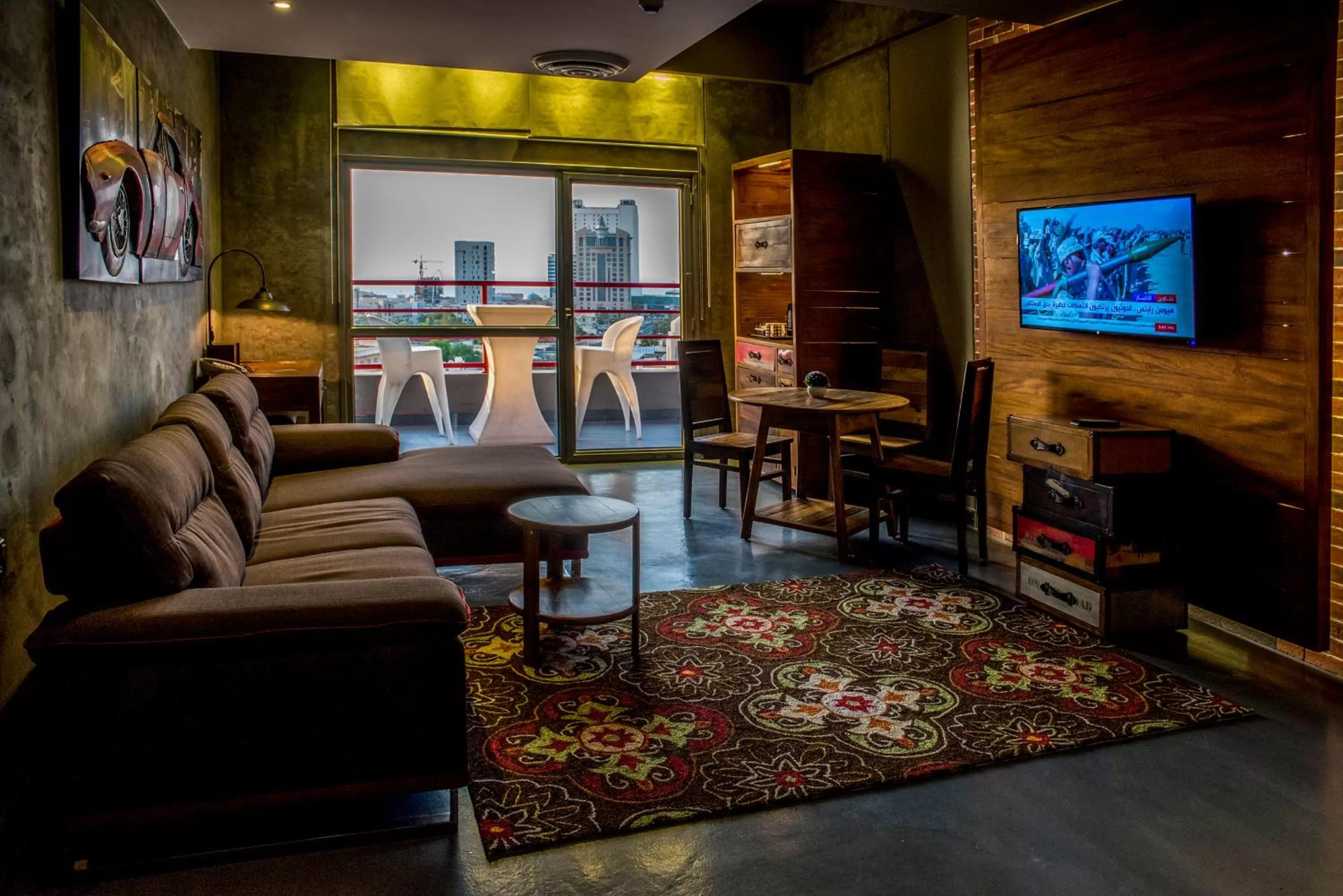 Seating Area in Flowery Holiday Suites