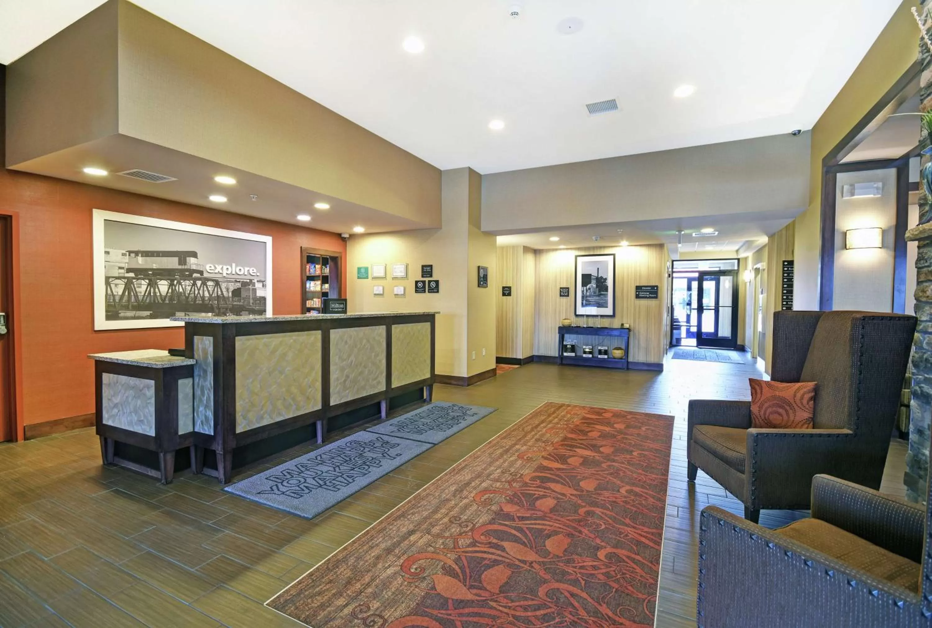 Lobby or reception in Hampton Inn Beloit