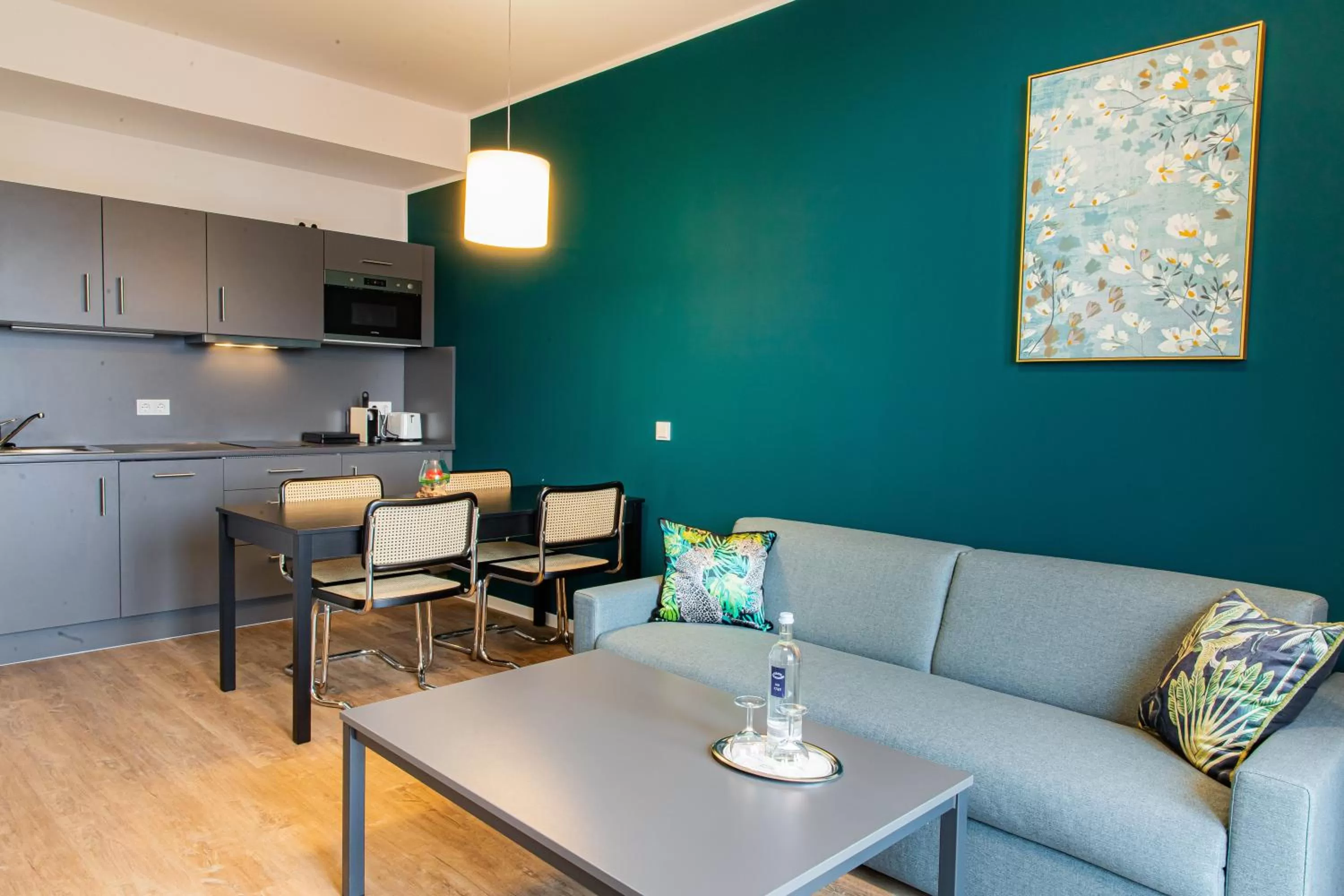 Kitchen or kitchenette in Das ELB Boardinghouse Hotel Restaurant