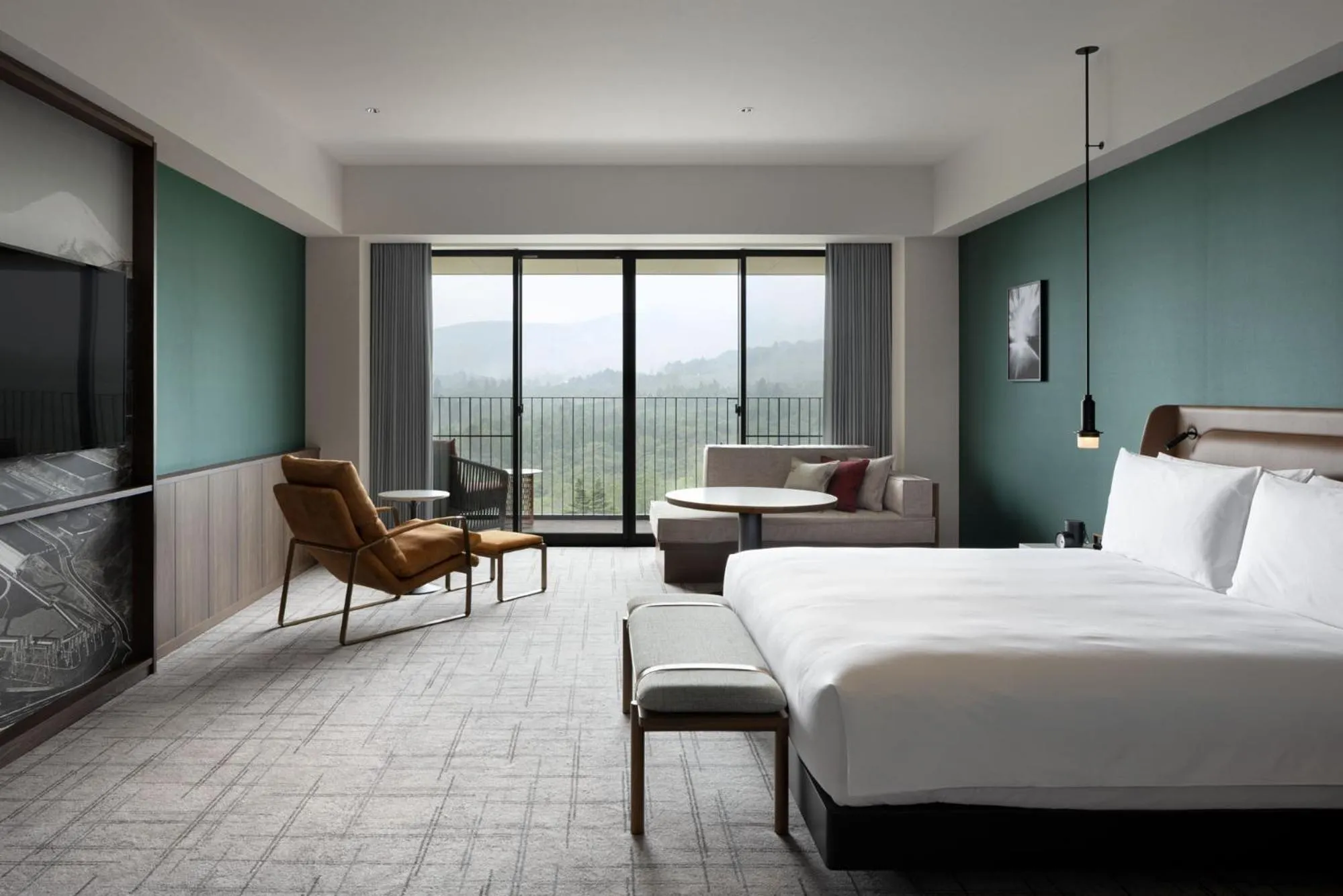 Bed in Fuji Speedway Hotel, in The Unbound Collection by Hyatt