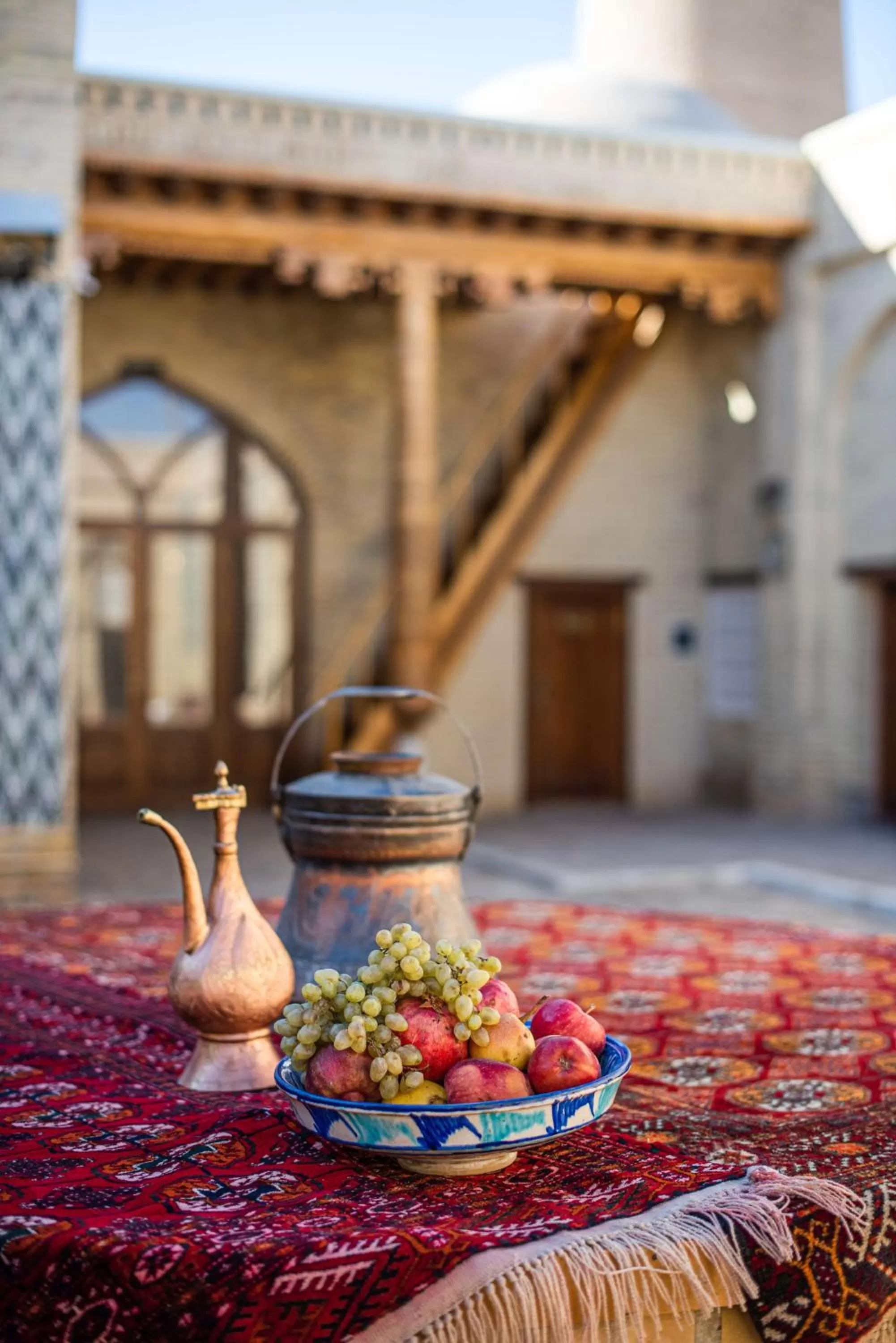 Inner courtyard view in New Star Boutique hotel - madrasah Muhammad Mahram 1903