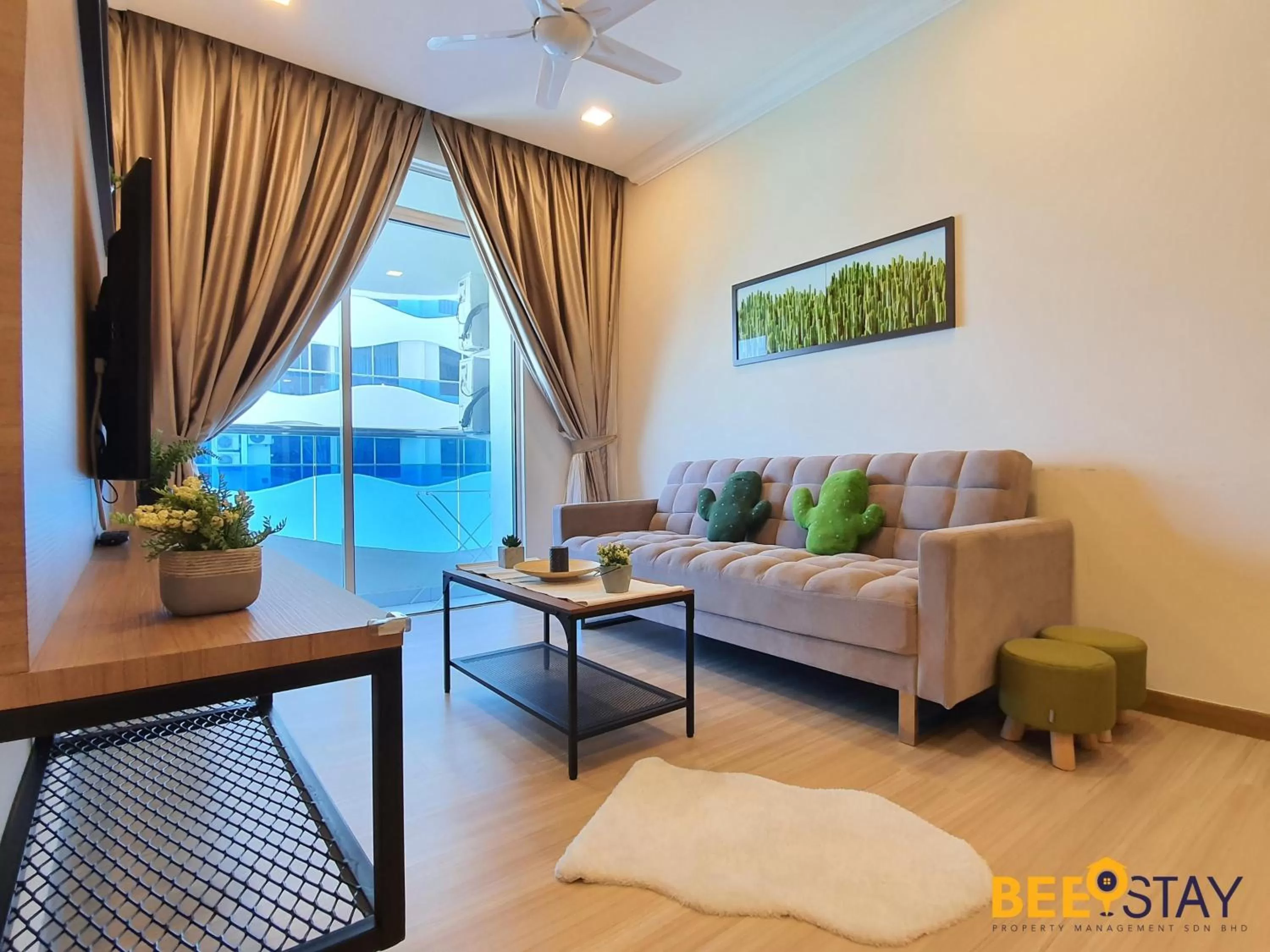 Seating Area in The Wave Suites Melaka by BEESTAY