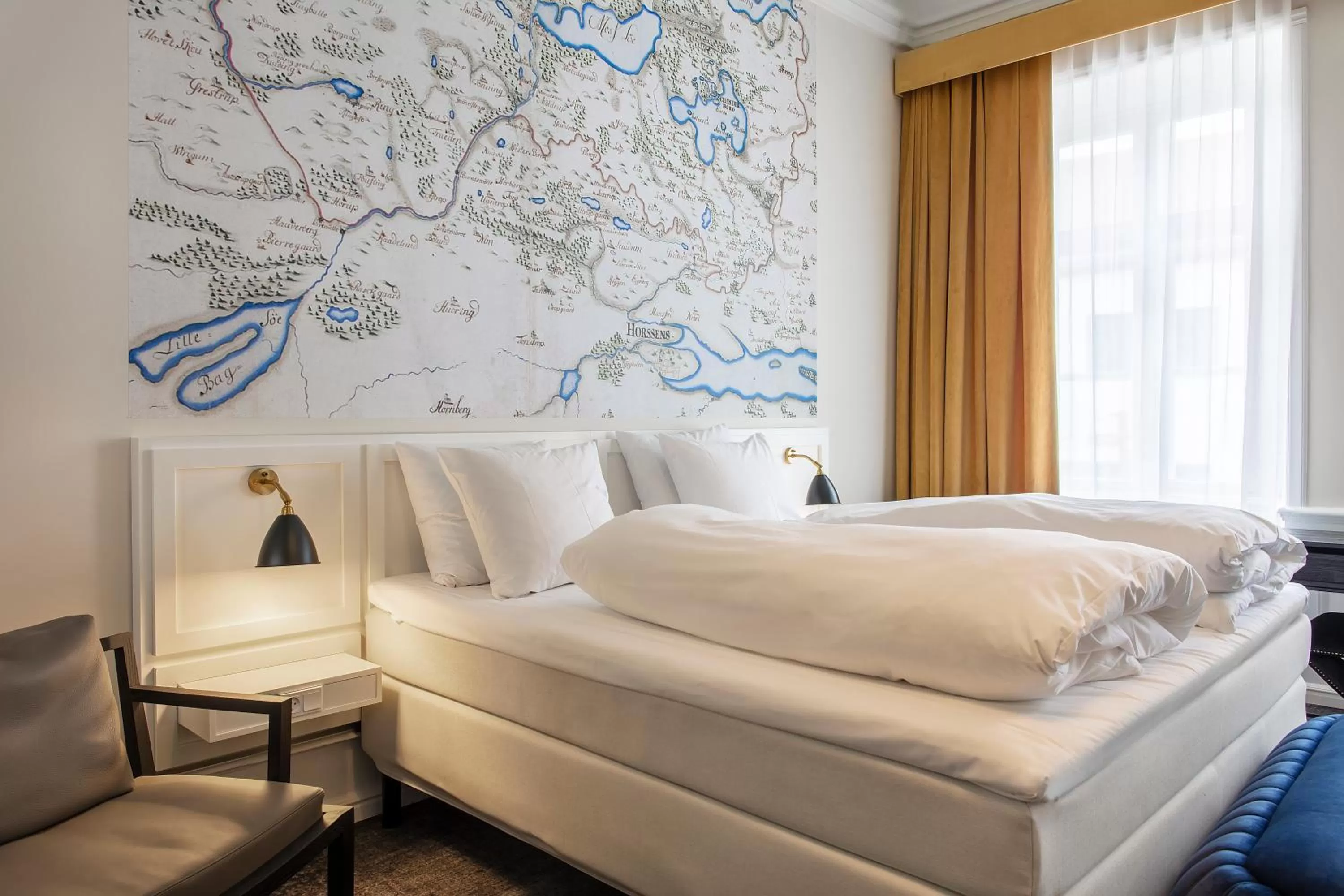 Bed in Jørgensens Hotel