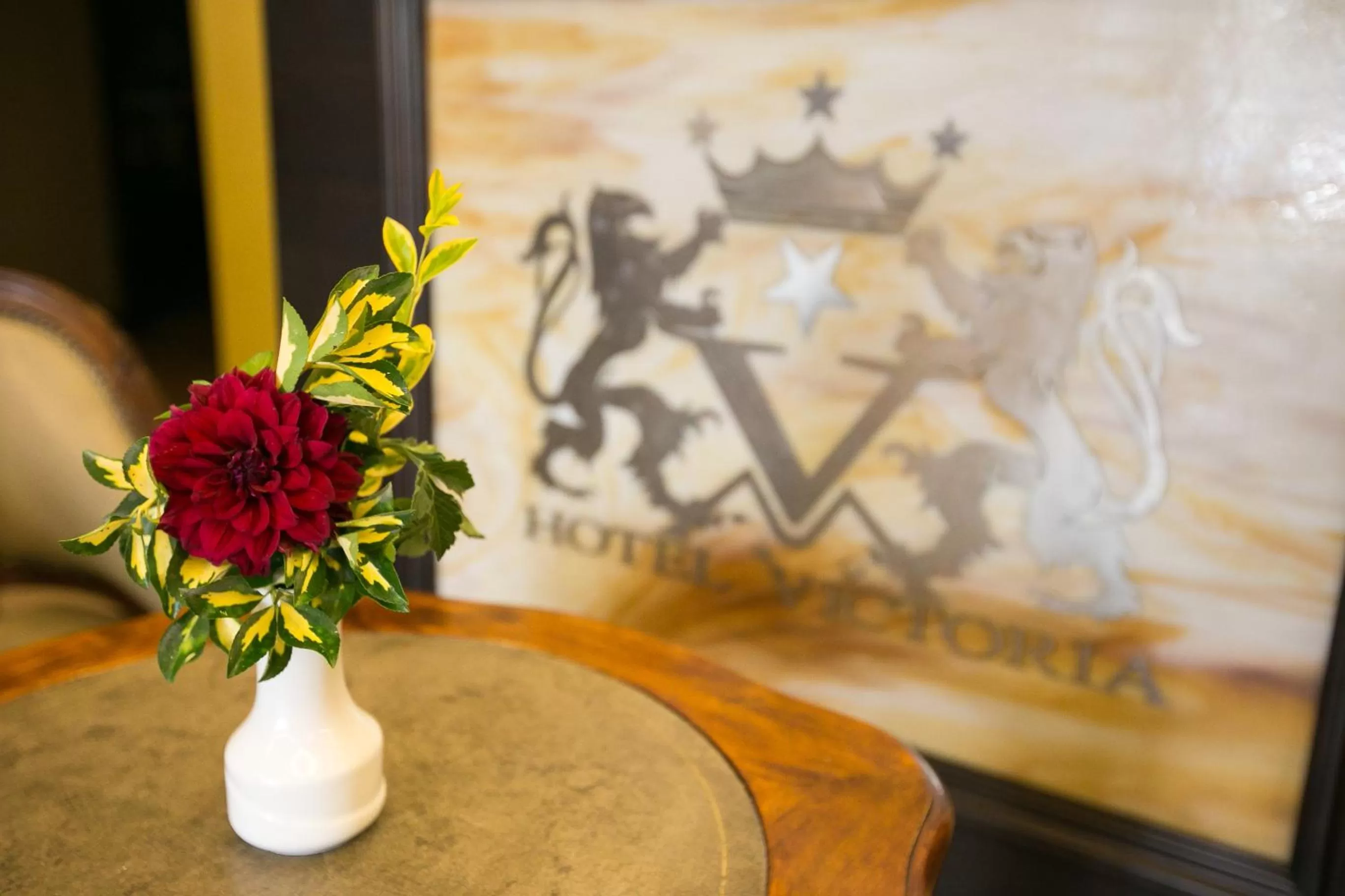 Decorative detail in Hotel Victoria Tirana