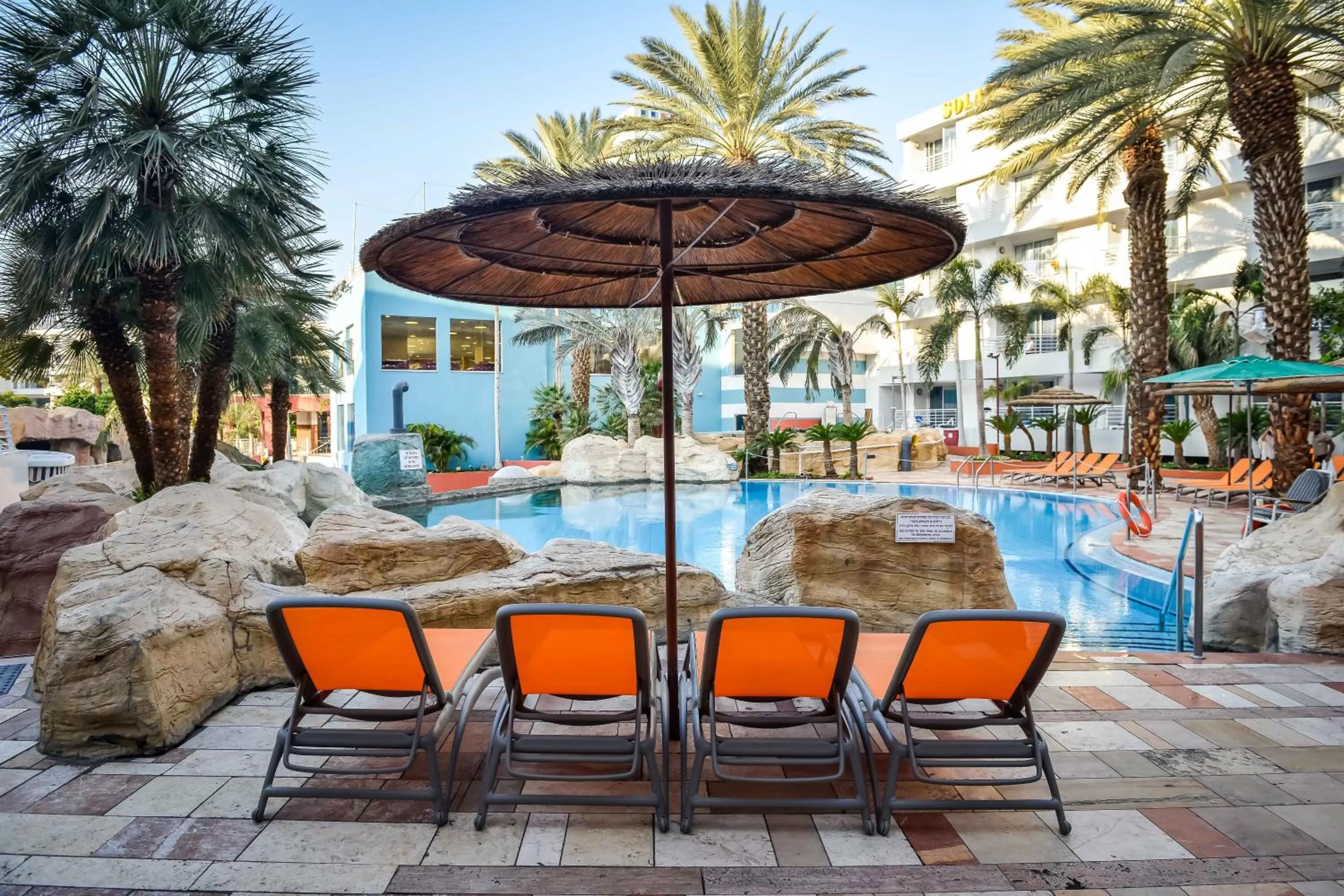 Swimming pool, Patio/Outdoor Area in Club Hotel Eilat - All Suites Hotel