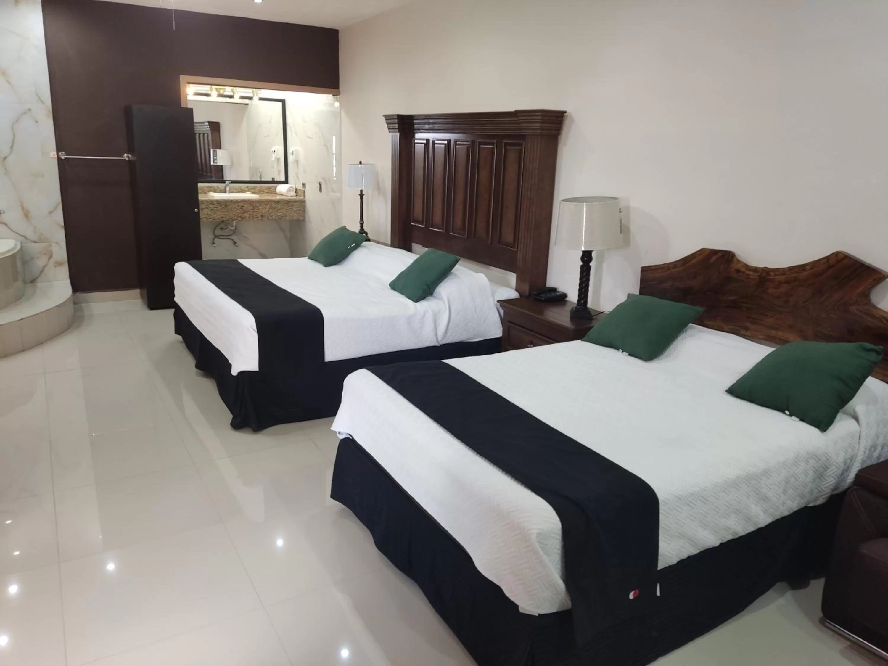 Bed in Hotel Posada Santa Fe Sabinas