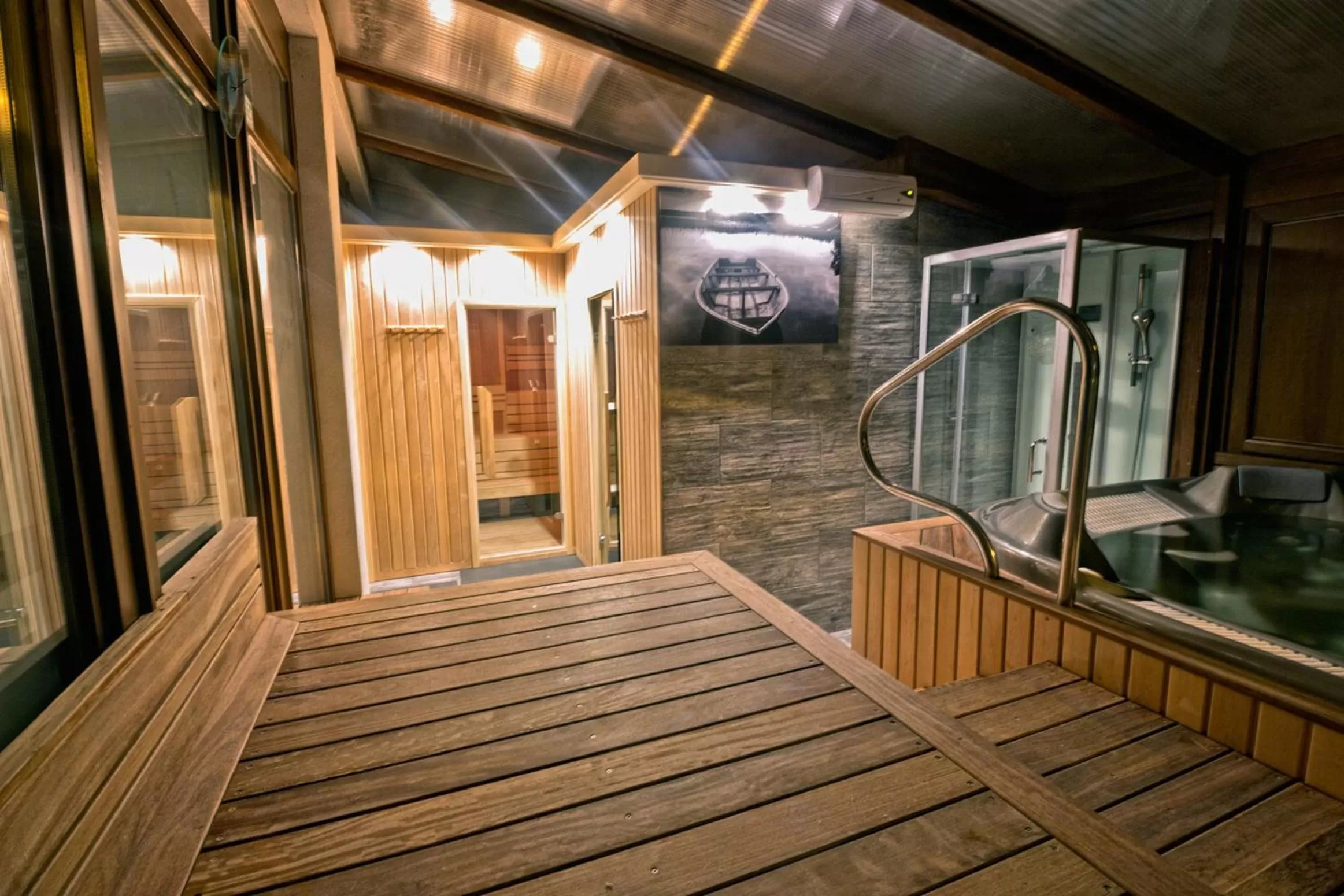 Sauna in Levendula Hotel
