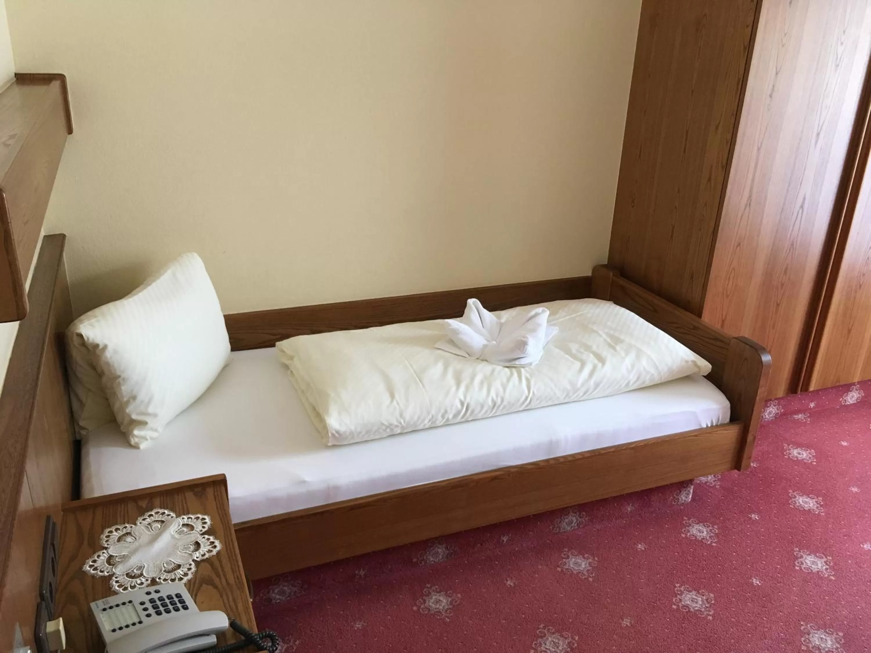 Bed in Hotel Hauserwirt