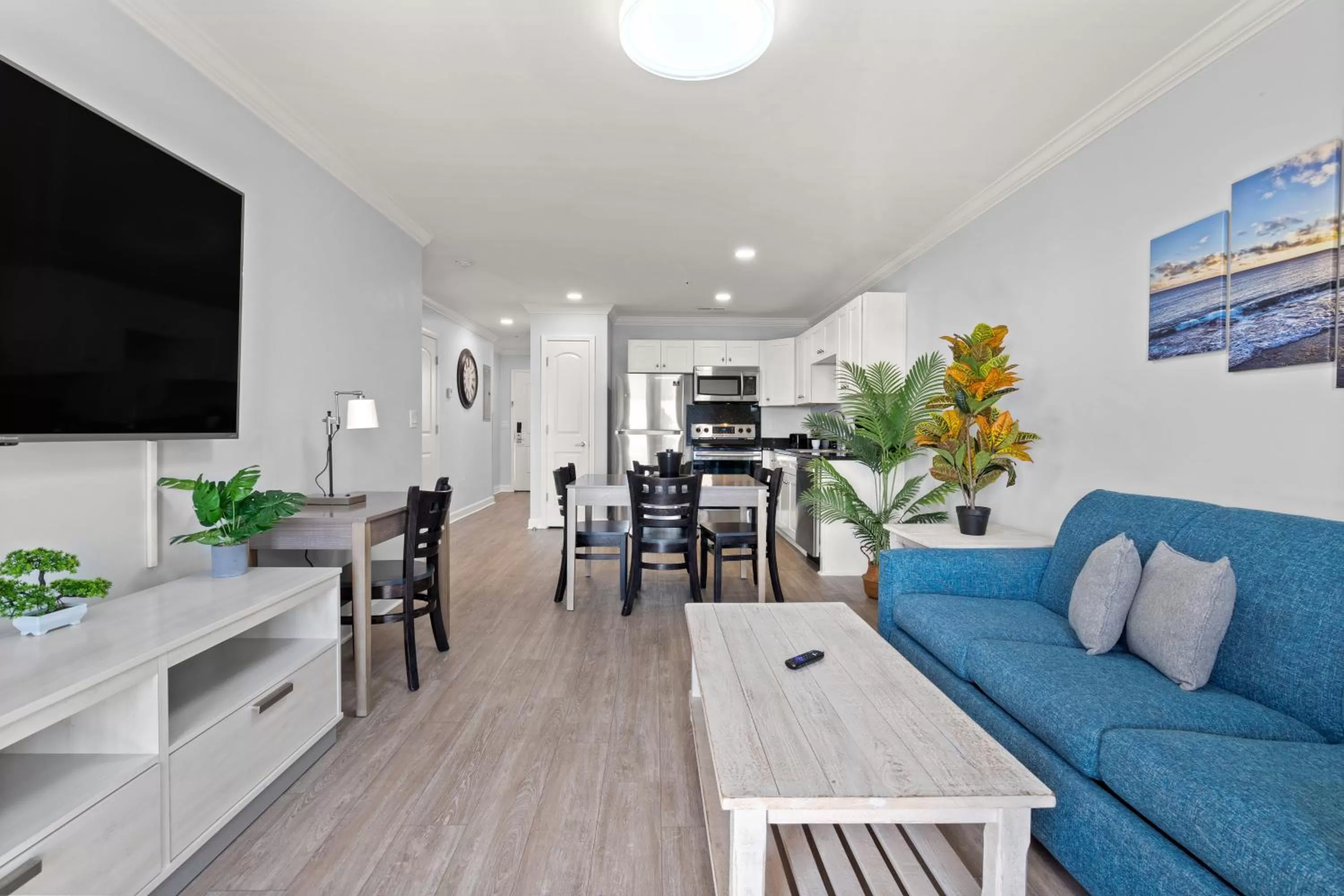 Living room in Ocean Escape Condos