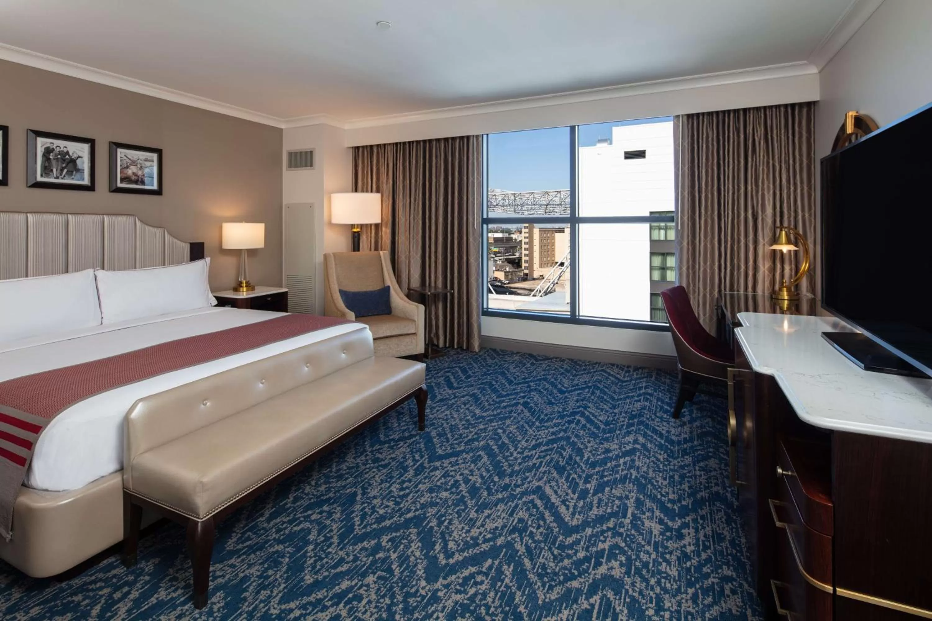 Bedroom, Bed in The Higgins Hotel New Orleans, Curio Collection by Hilton