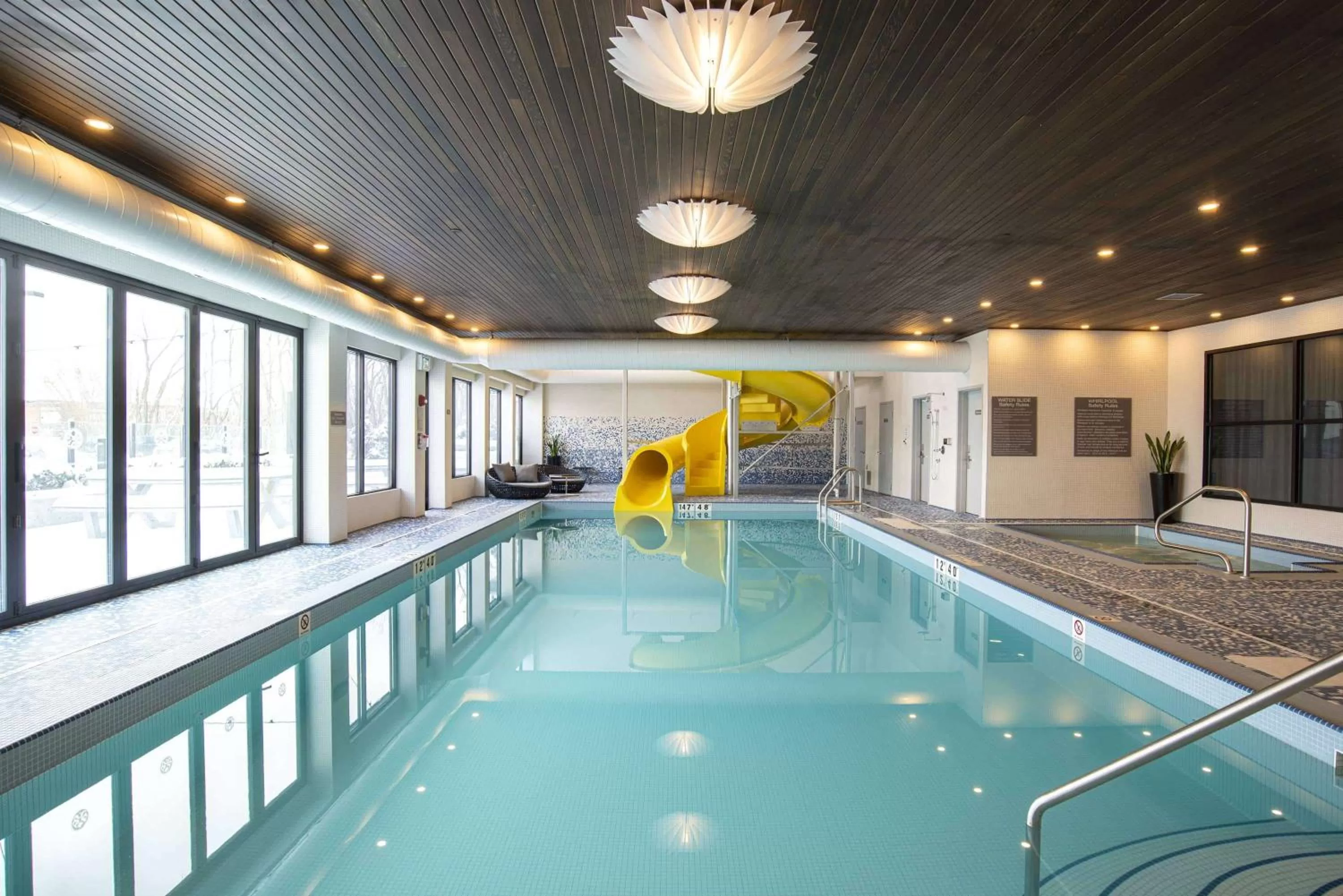 Swimming pool in Sandman Signature Sherwood Park Hotel
