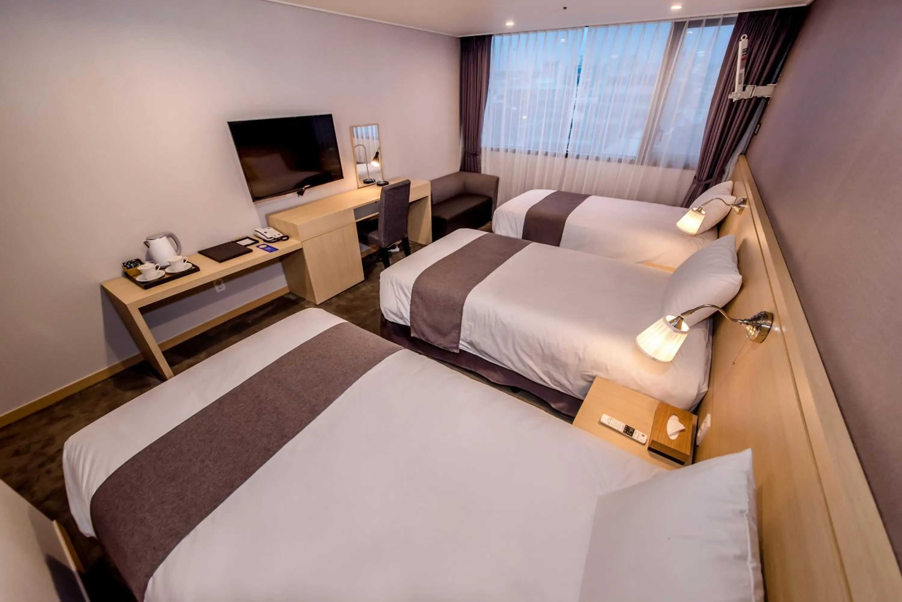 Bed in Hotel Shalom Jeju