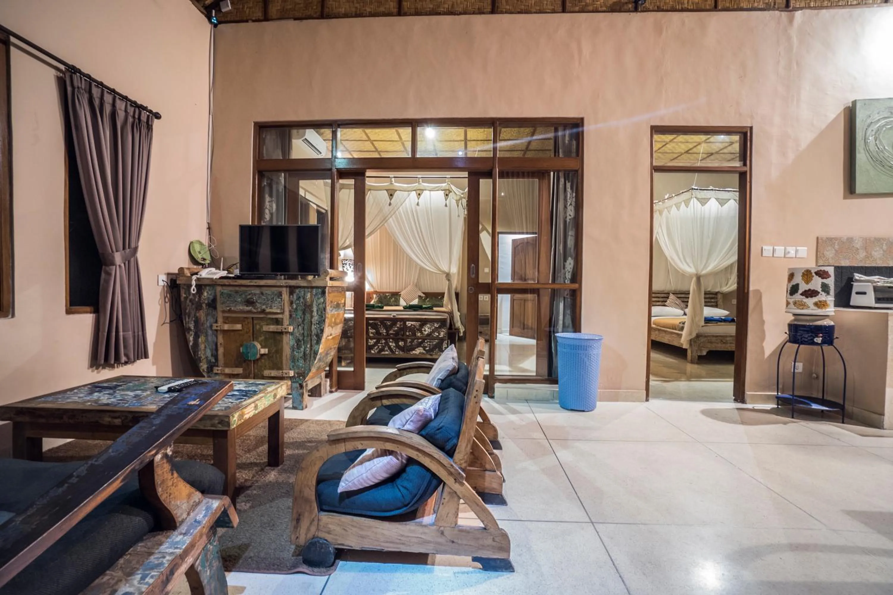 Living room in Gajah Biru Bungalows